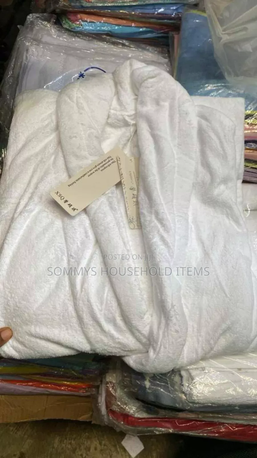 1pc Unisex Microfibre Bathrobe / White Bathrobe (One Size Ft