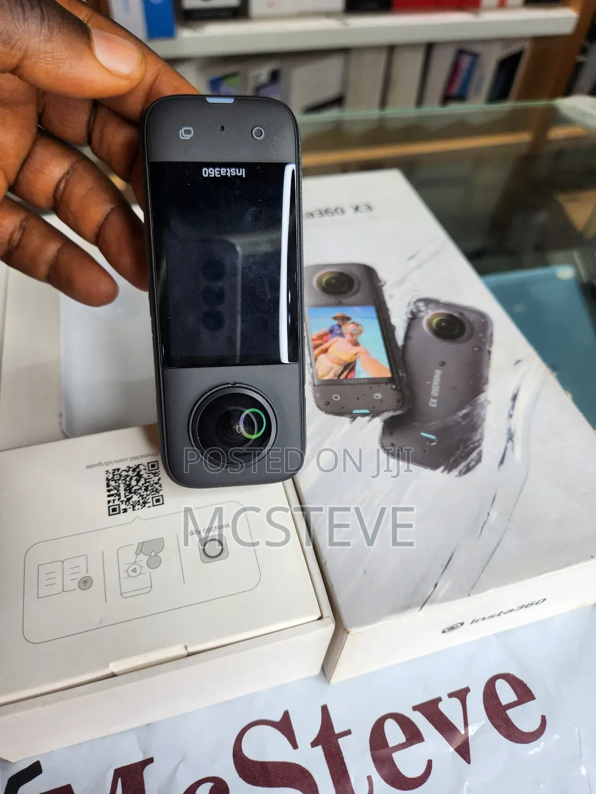 Insta360 X3 Action Camera With 77inch Invisible Monopod Pole