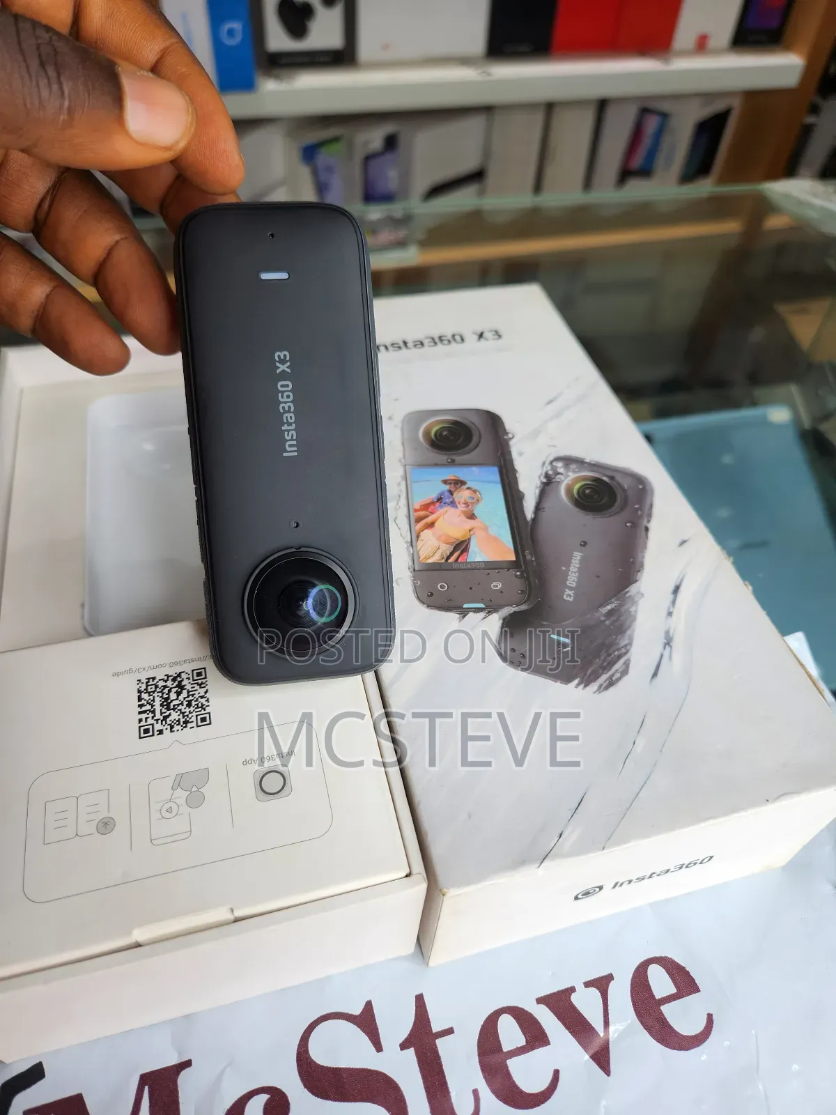 Insta360 X3 Action Camera With 77inch Invisible Monopod Pole