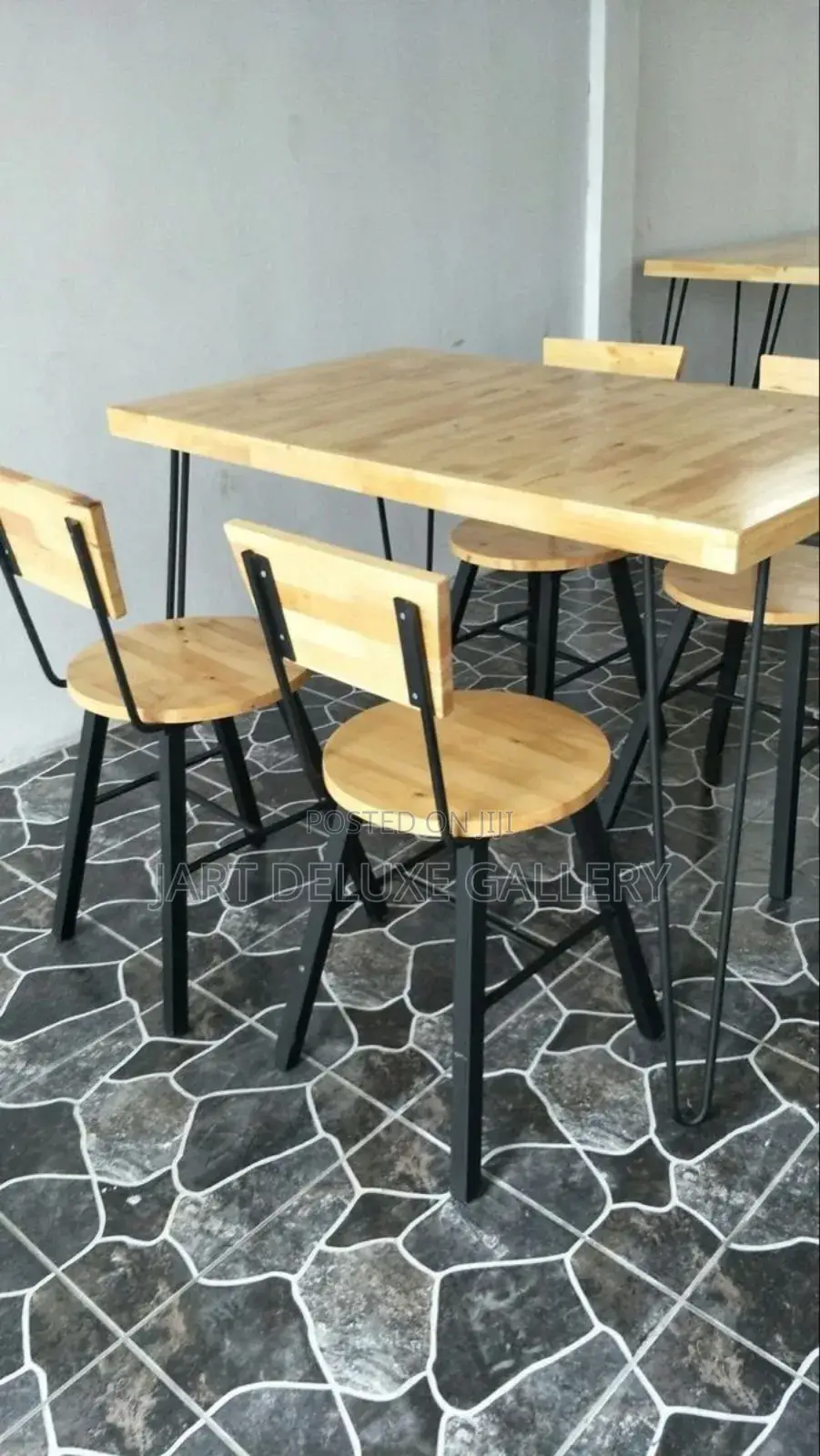 Metal Framed Wooden Dining Furniture