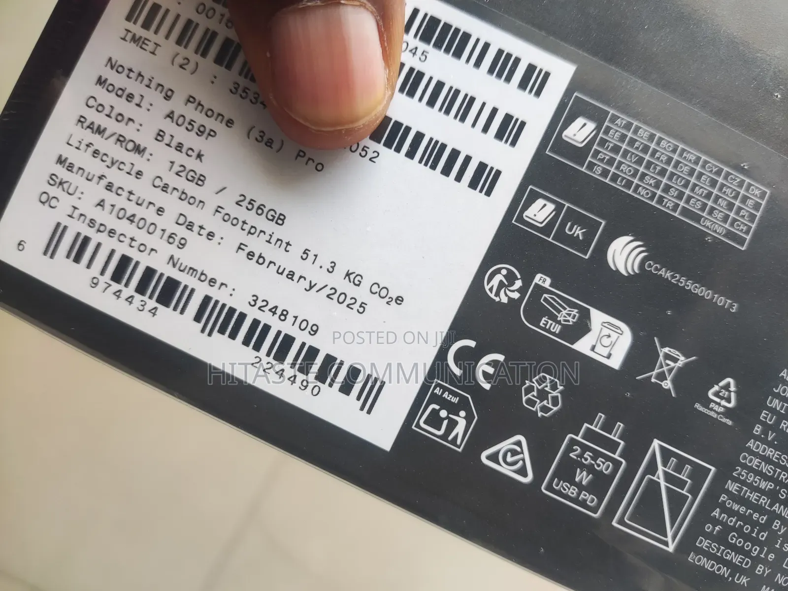 New Nothing Phone 3a Pro 256 GB Black