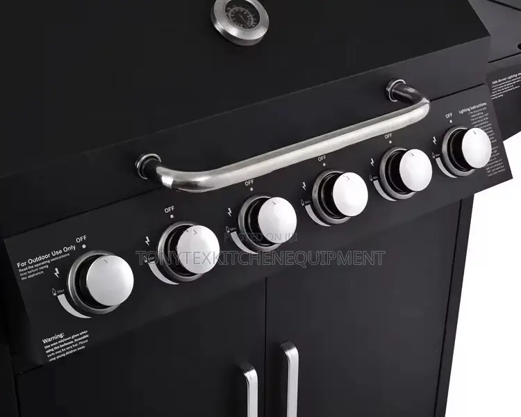 6burner Bbq Grill With Side Cooking Gas