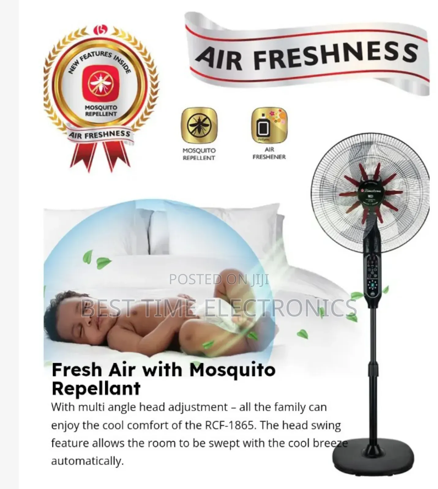 18" Binatone Rechargeable Stand Fan