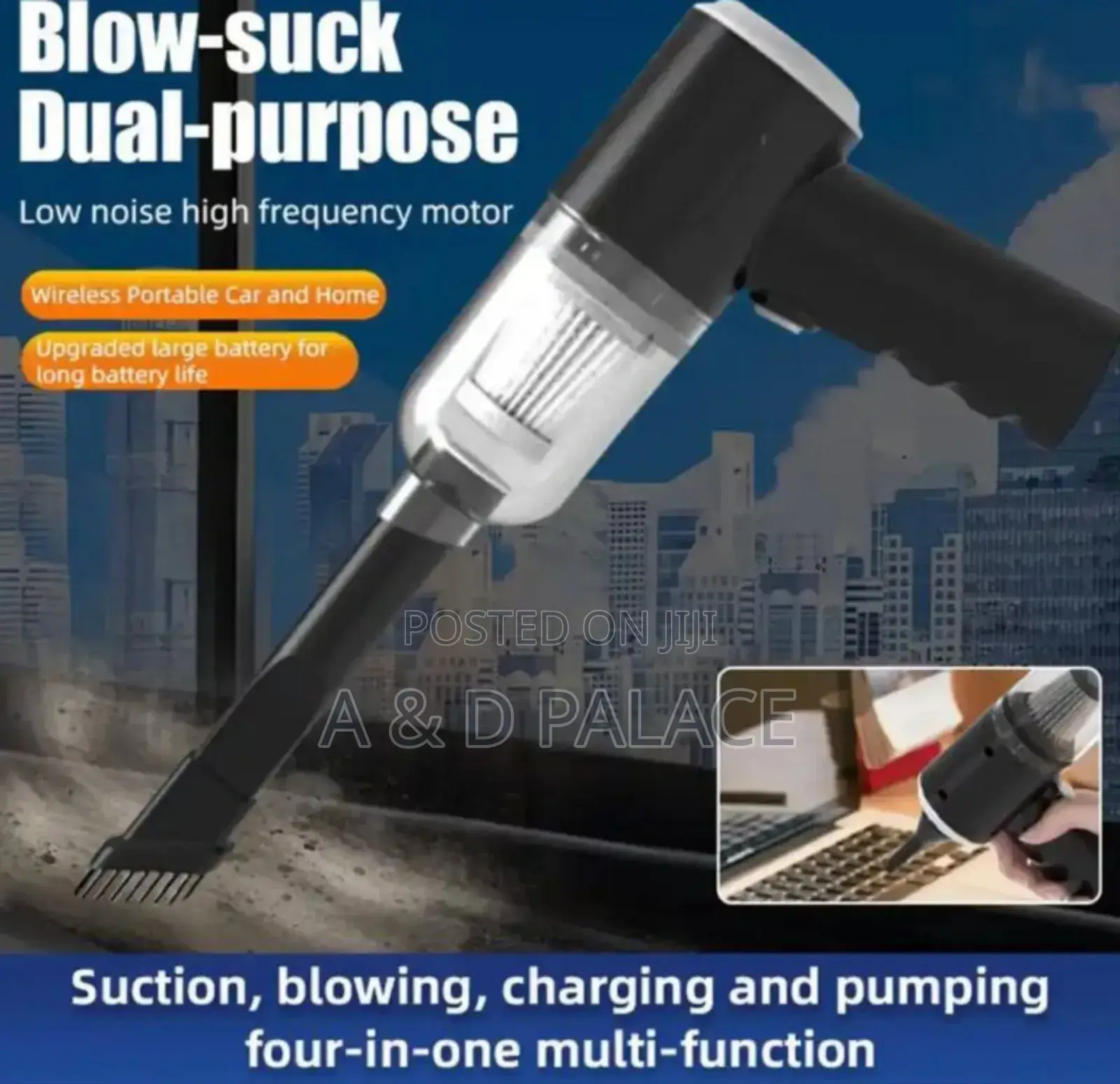 3in1 Rechargeable (Wireless) Car Vacuum Cleaner Big Size