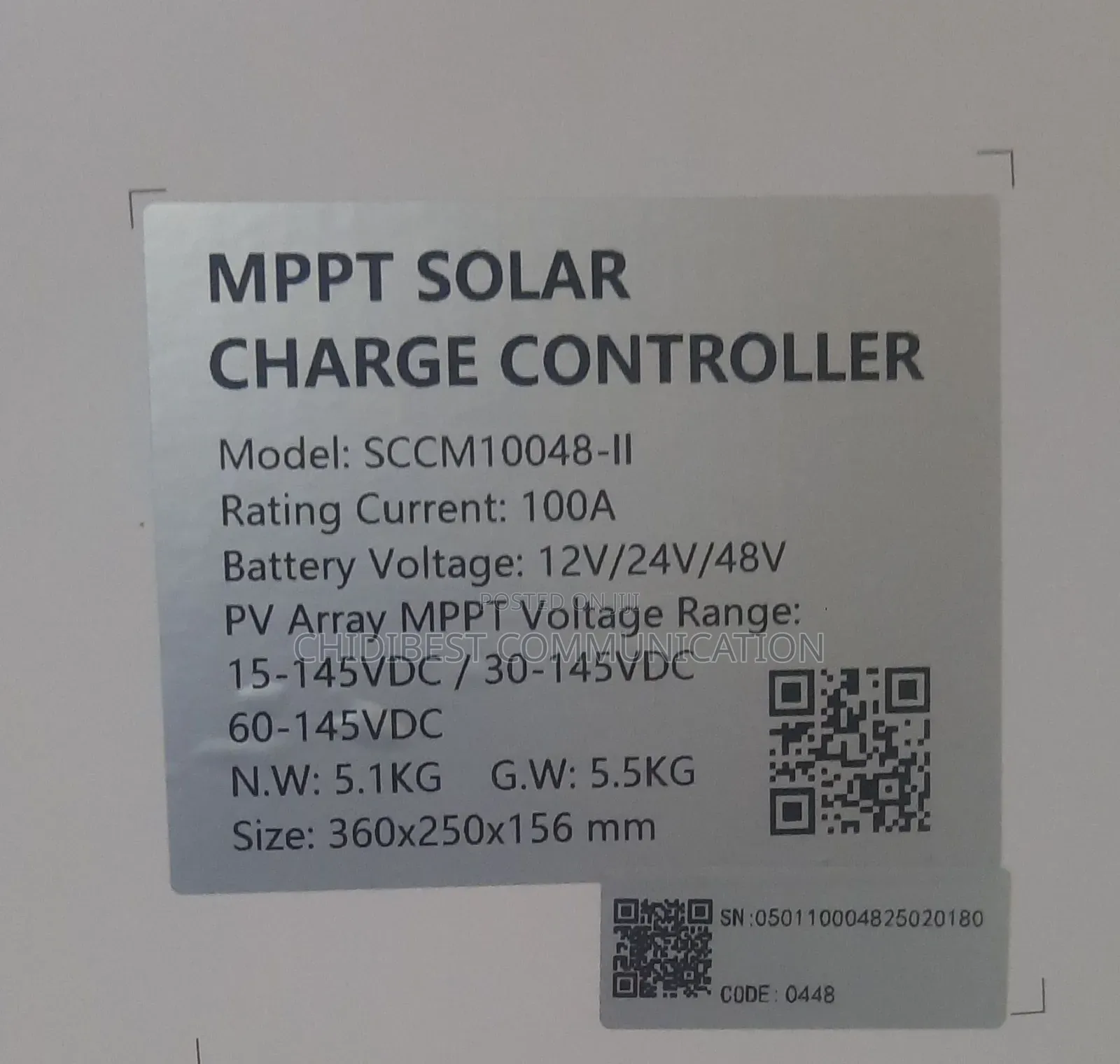 100amps Felicity Solar Change Controller Is Available