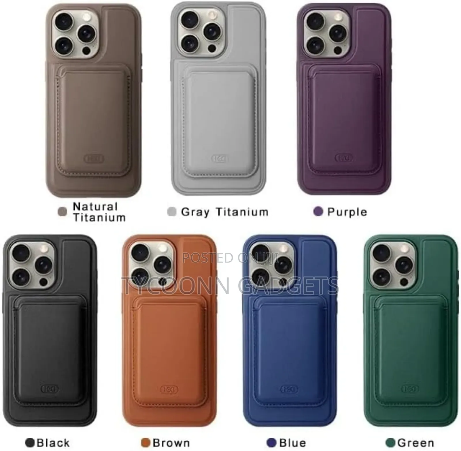 Leather Case With Card Holder for iPhone 14,15 Pro Max