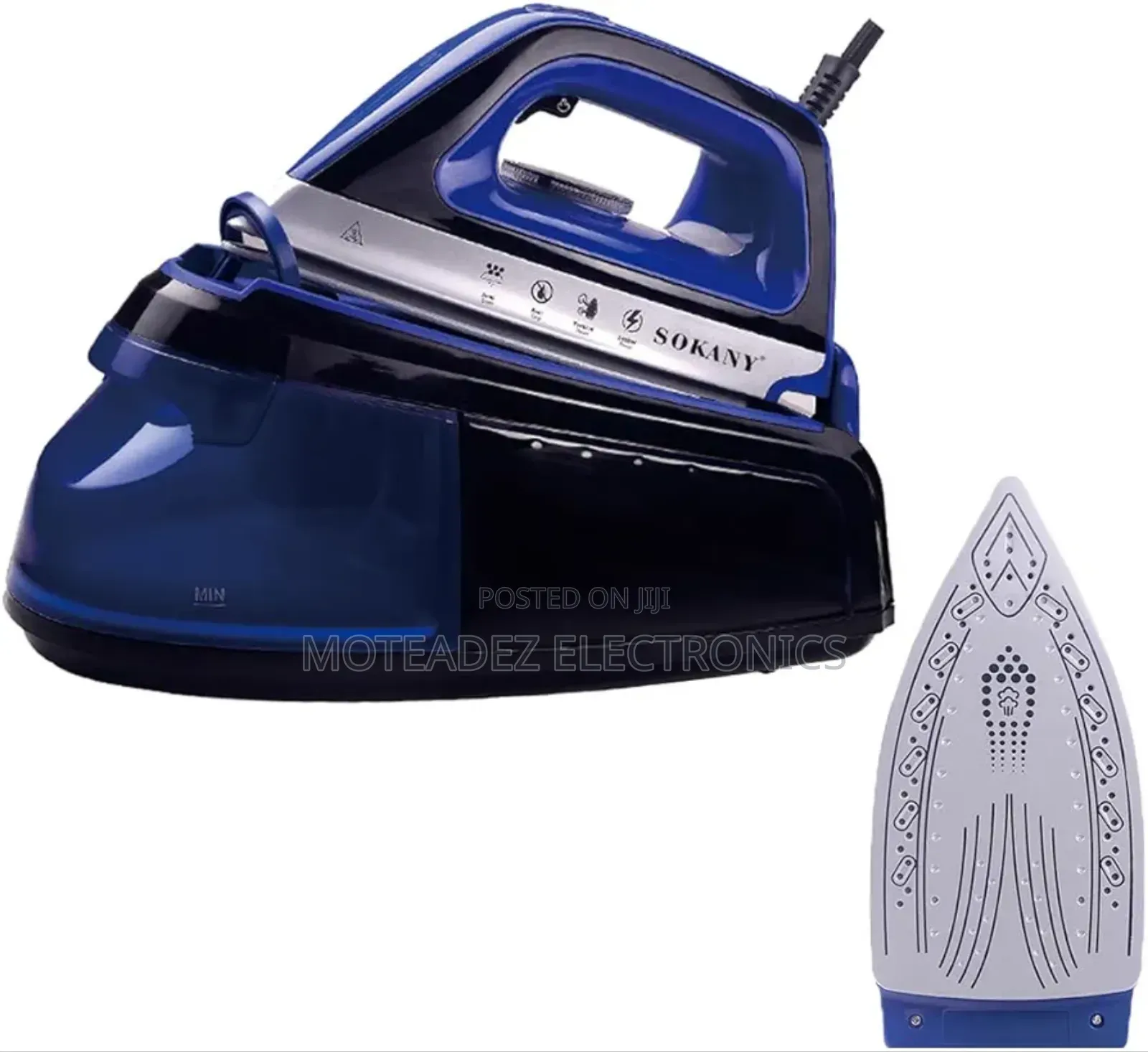 Sokany 2400w (1.2l) Ceramic Sole Plate Steam Station Pressing Iron