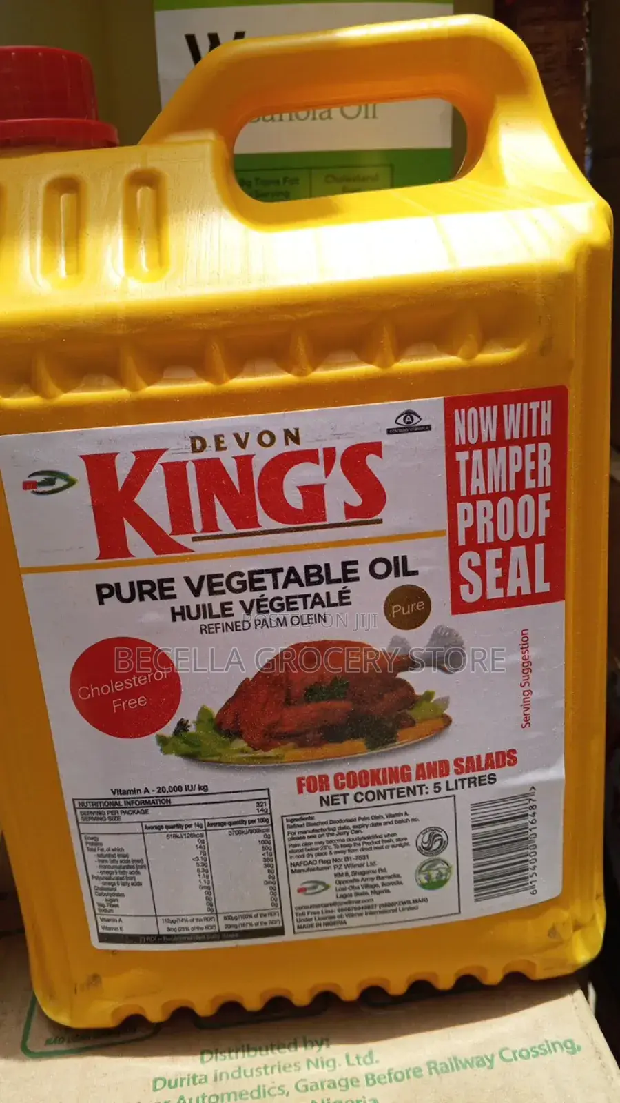 King's Pure Vegetable Oil 4×5litres