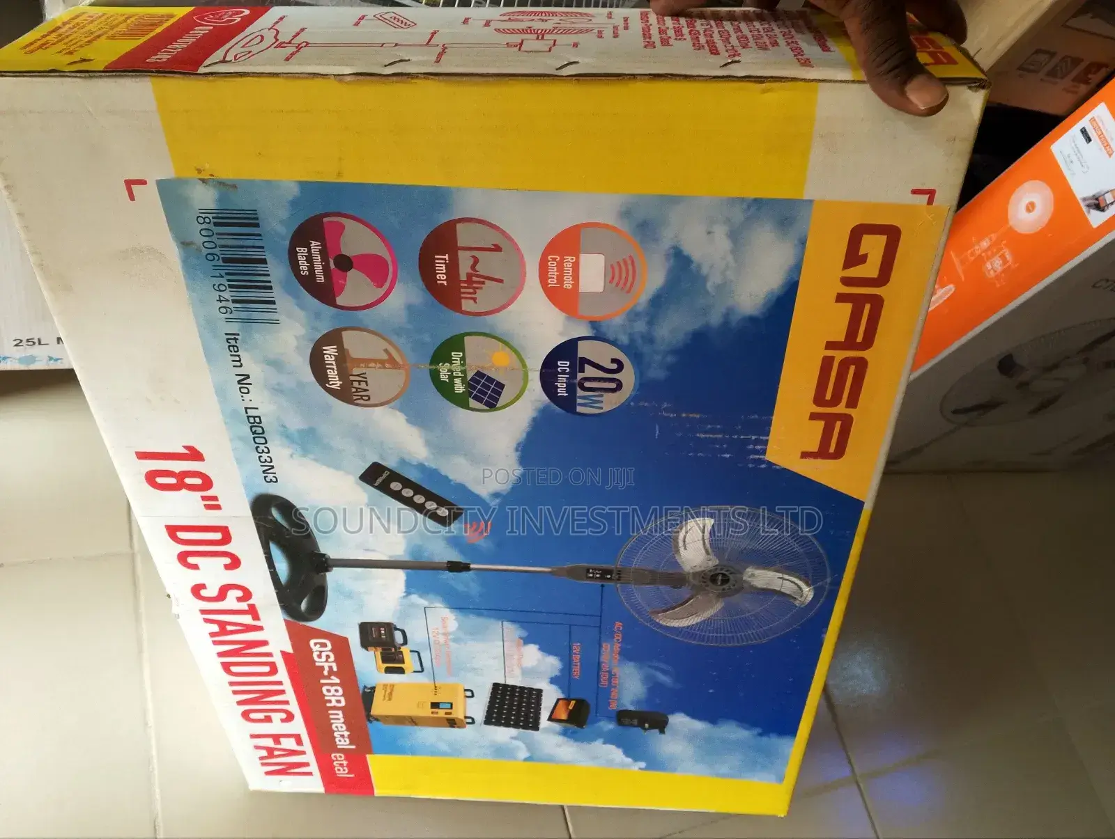 20w Qasa 18-Inches Inverter Standing Fan.