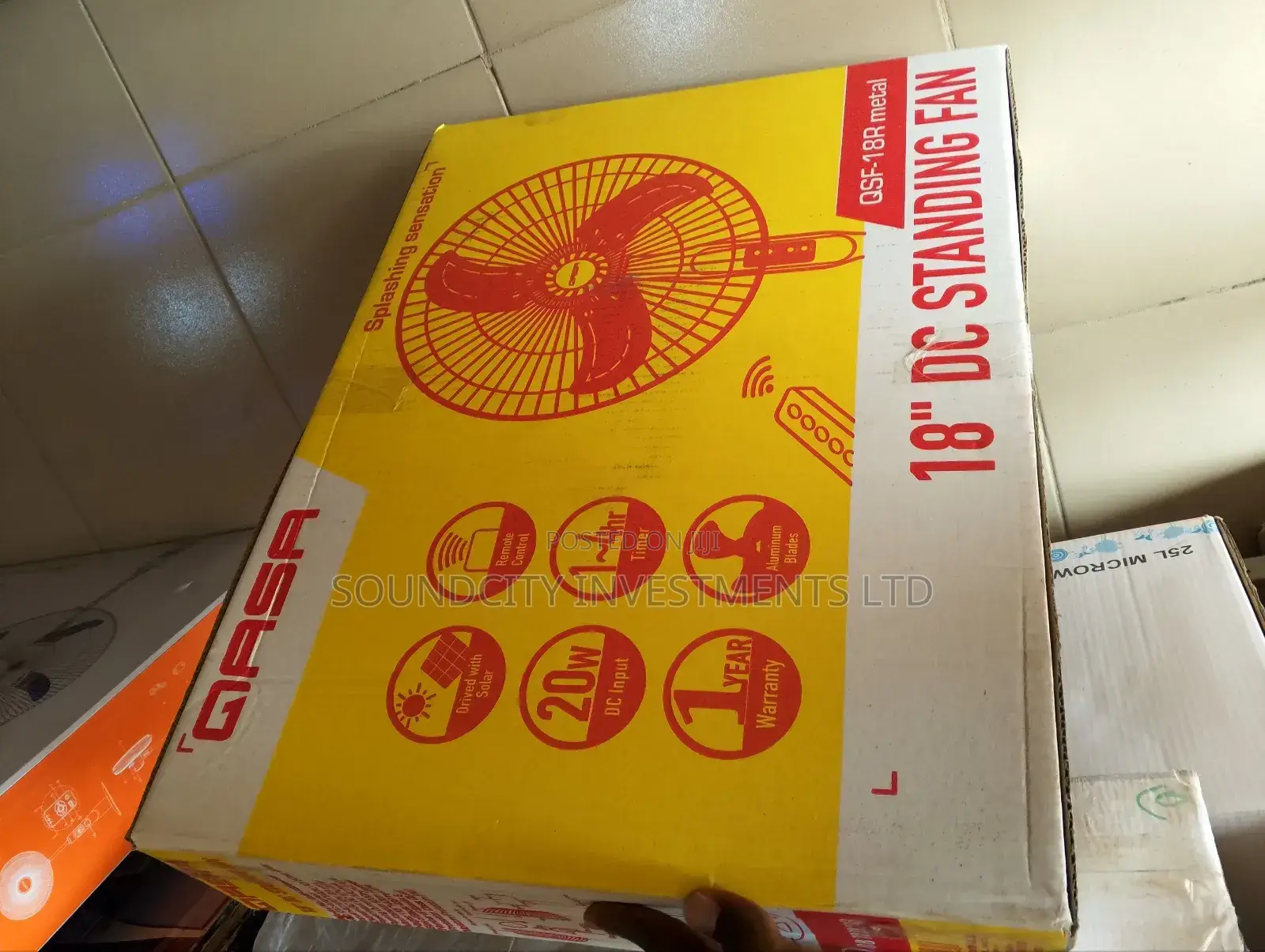 20w Qasa 18-Inches Inverter Standing Fan.
