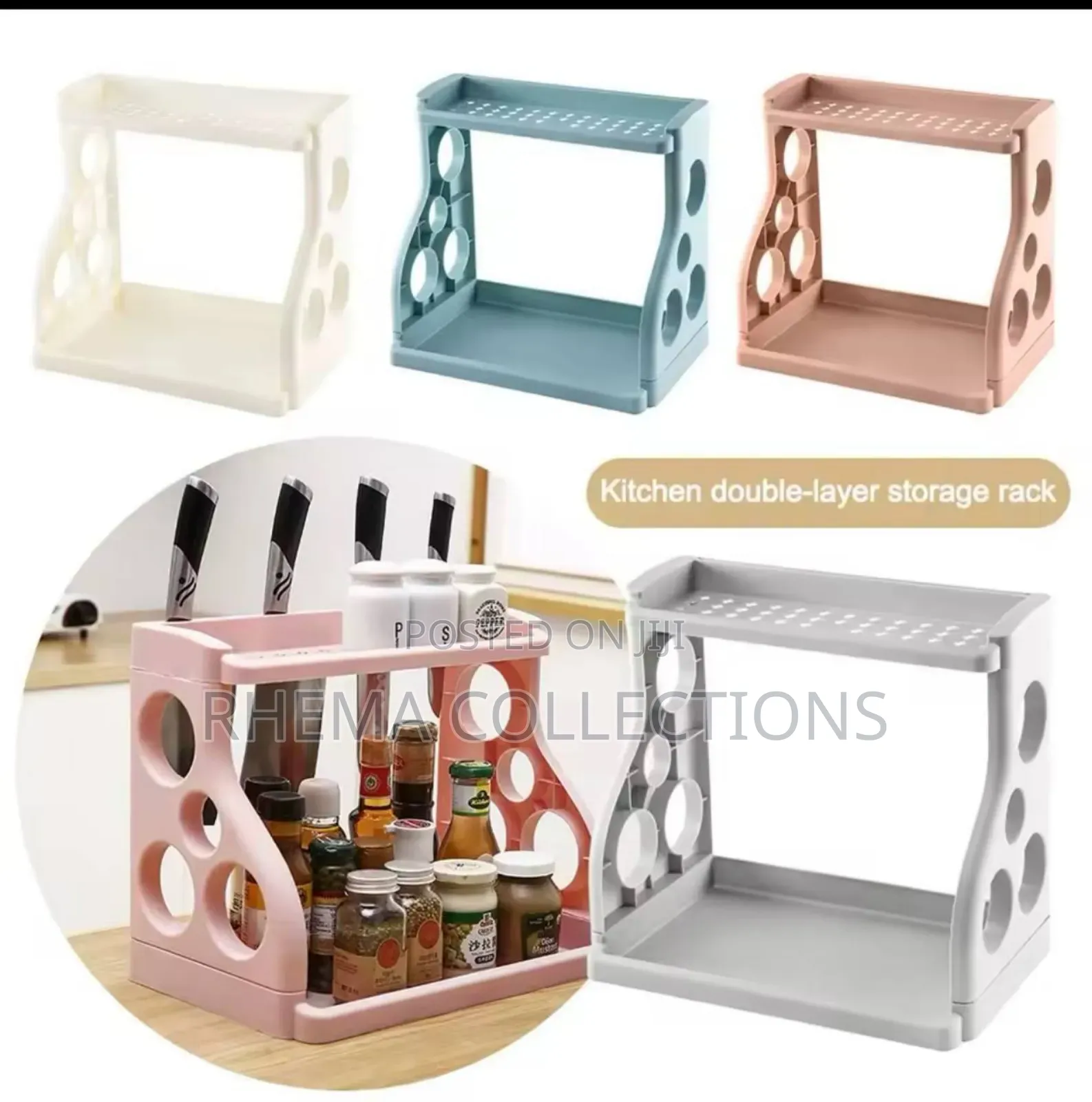 Multipurpose Double Layer Kitchen Storage Rack