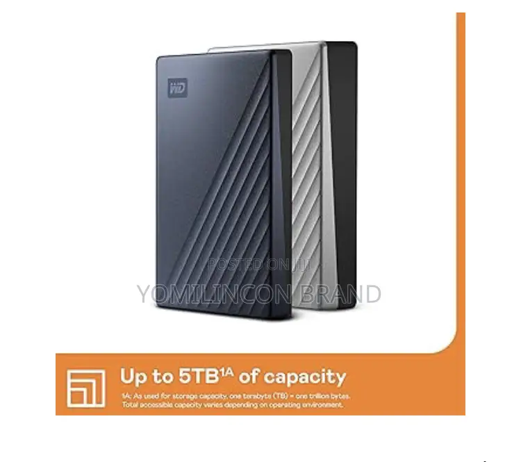 Wd 5tb My Passport Ultra, Blue, Portable External Hard Drive
