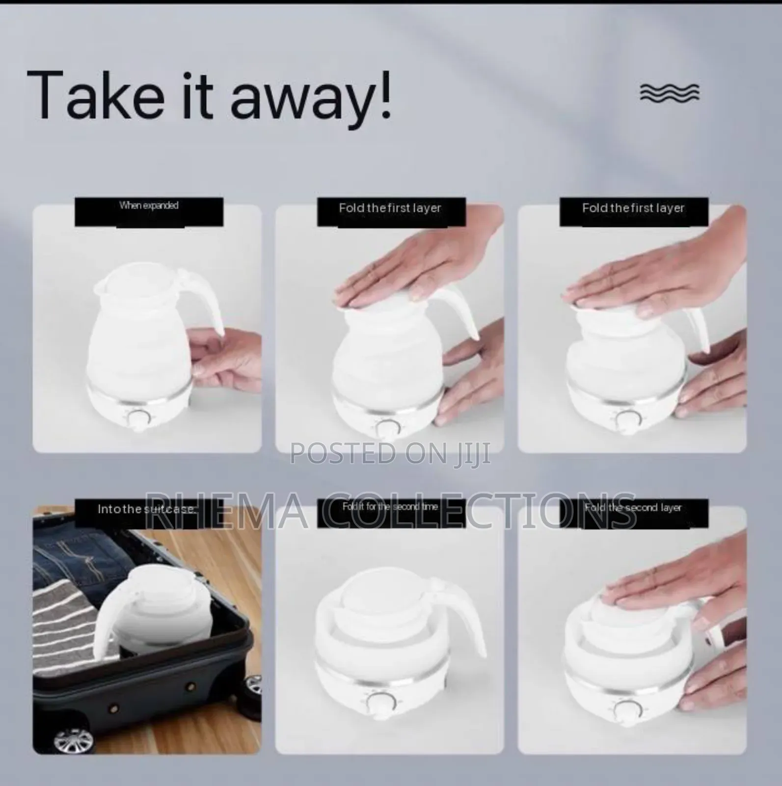 600ml Collapsible Travel-Sized Eletric Jug/Kettle
