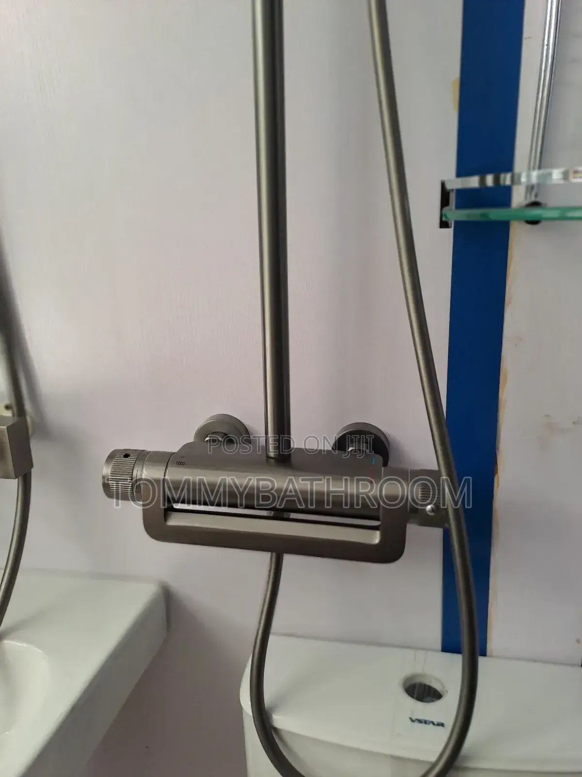 Gray Standing Shower Set