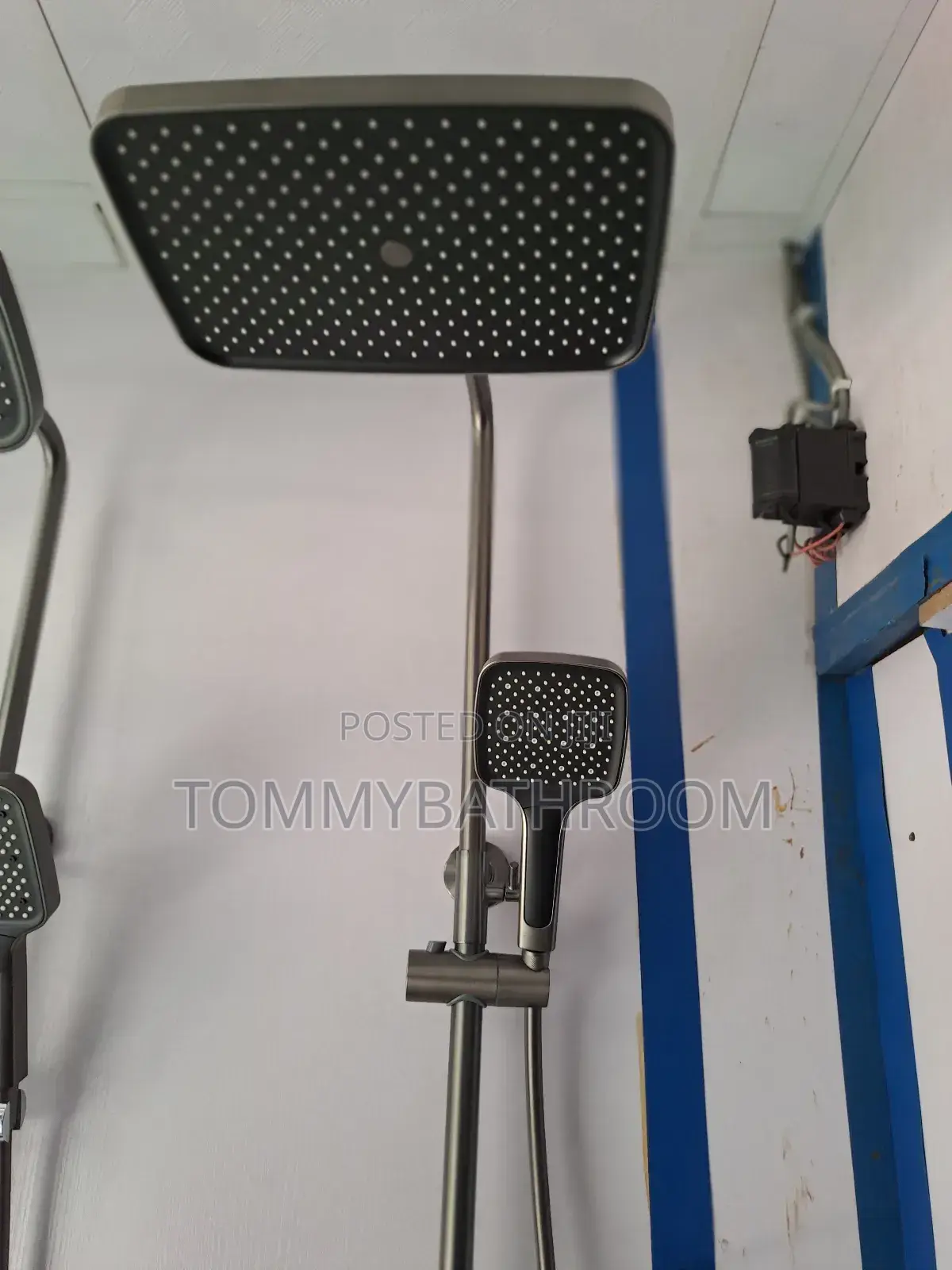 Gray Standing Shower Set