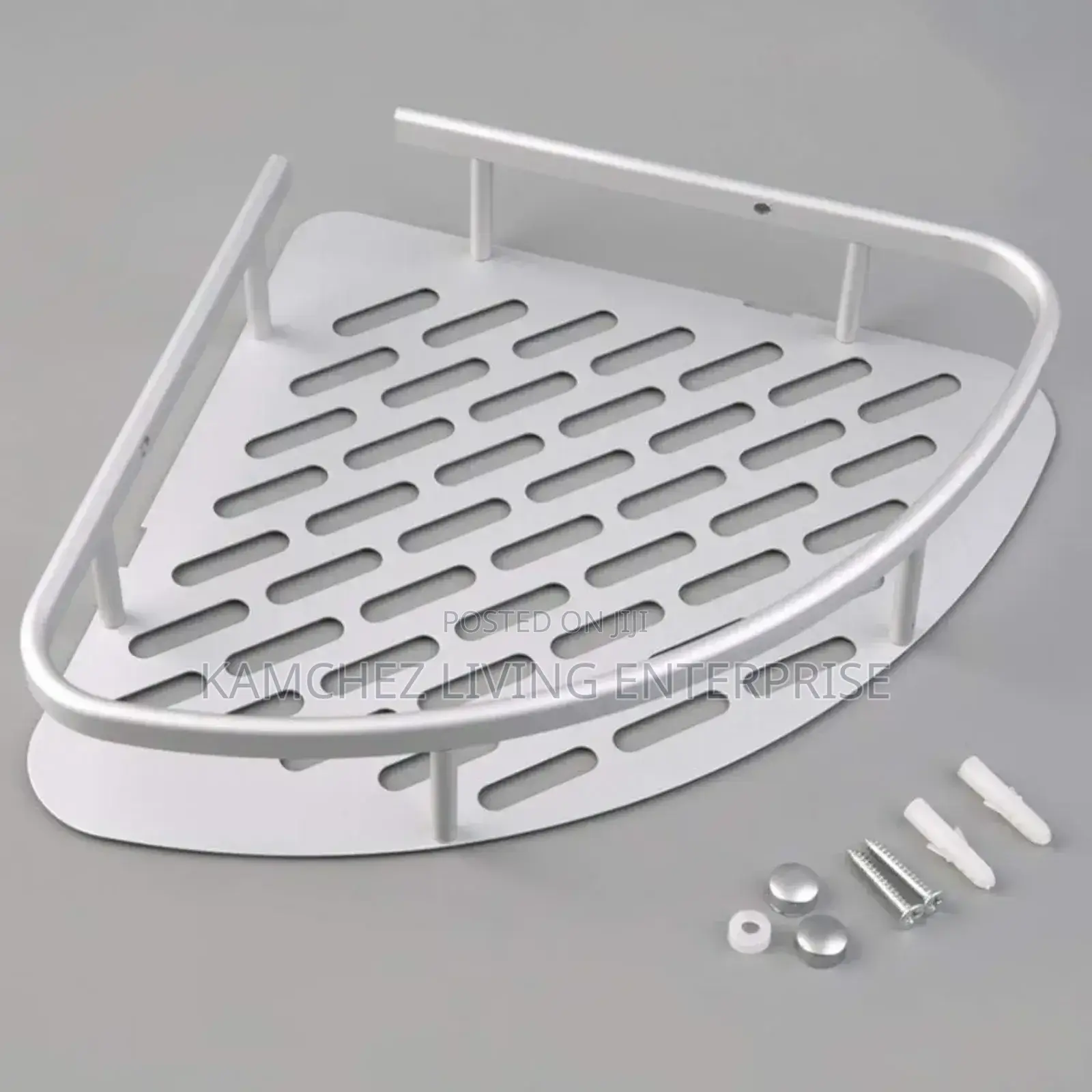 Bathroom Corner Rack Aluminum Wall Mount Shelf - 1 Pc