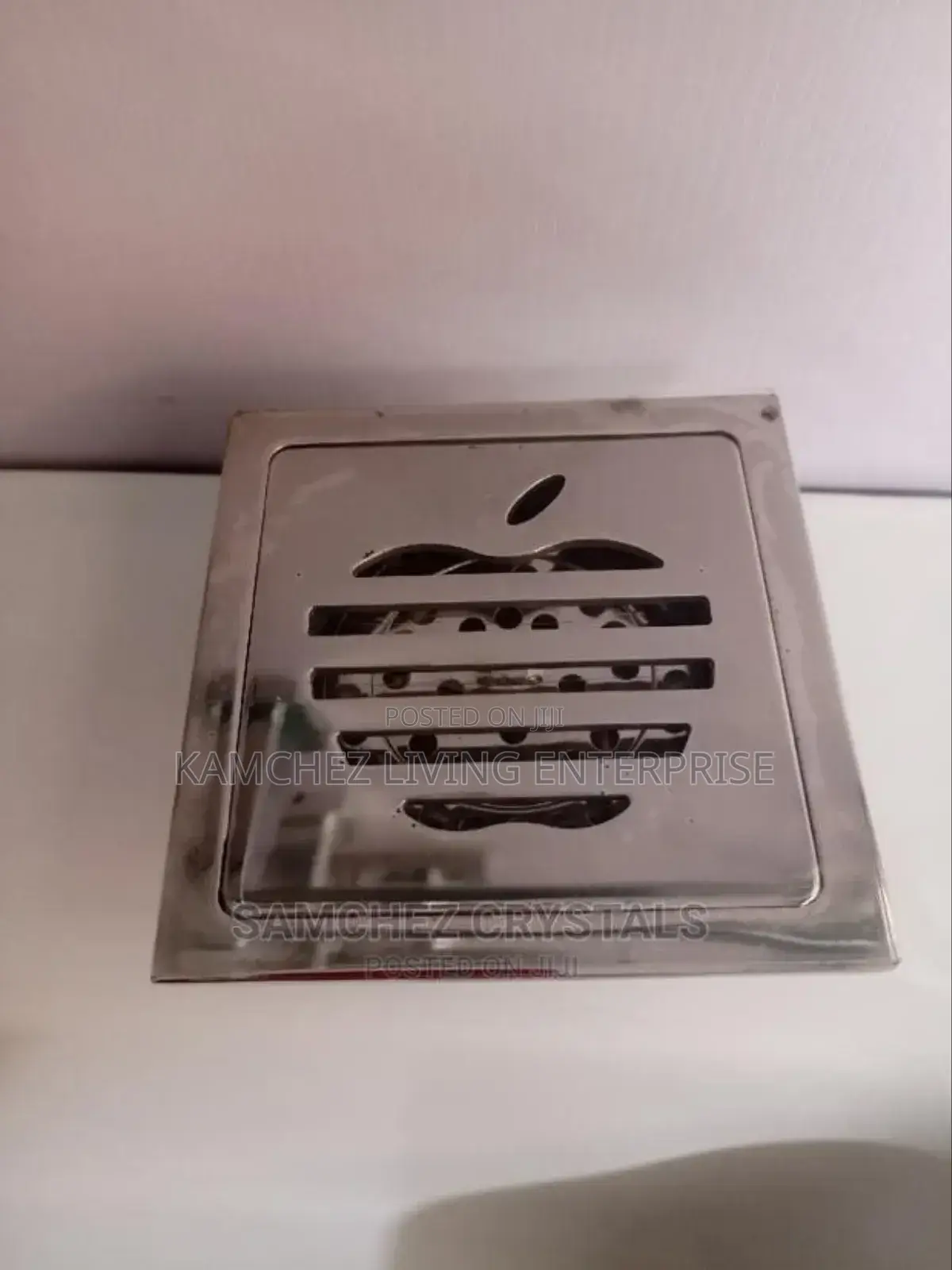 Square Stainless Steel Floor Drain - Apple Grate