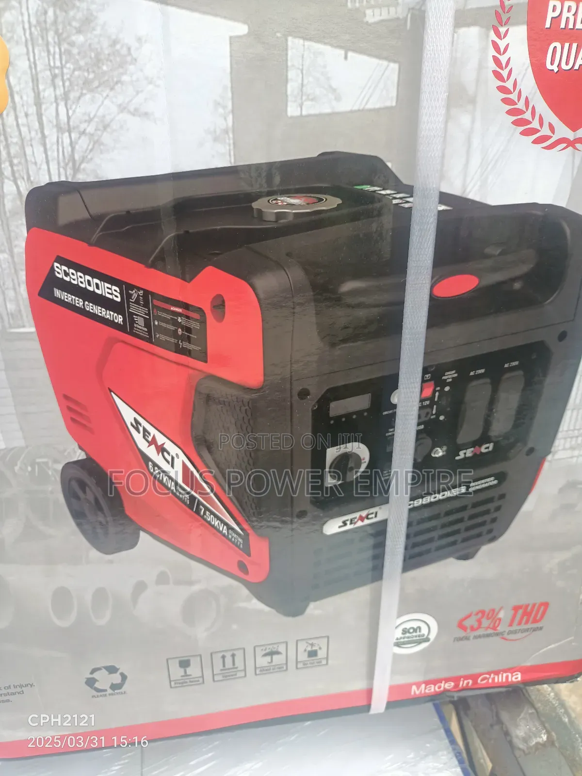 Original 7.5kva Senci Inverter Gen Low Fuel Consume Copper