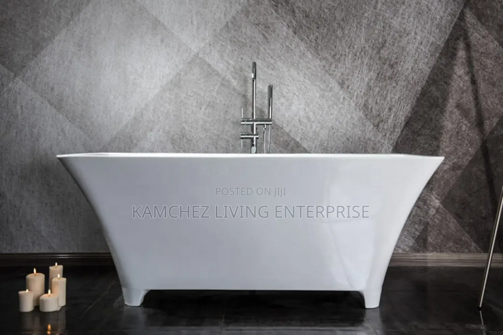 Acrylic Freestanding Bathtub – Square, Modern Durable