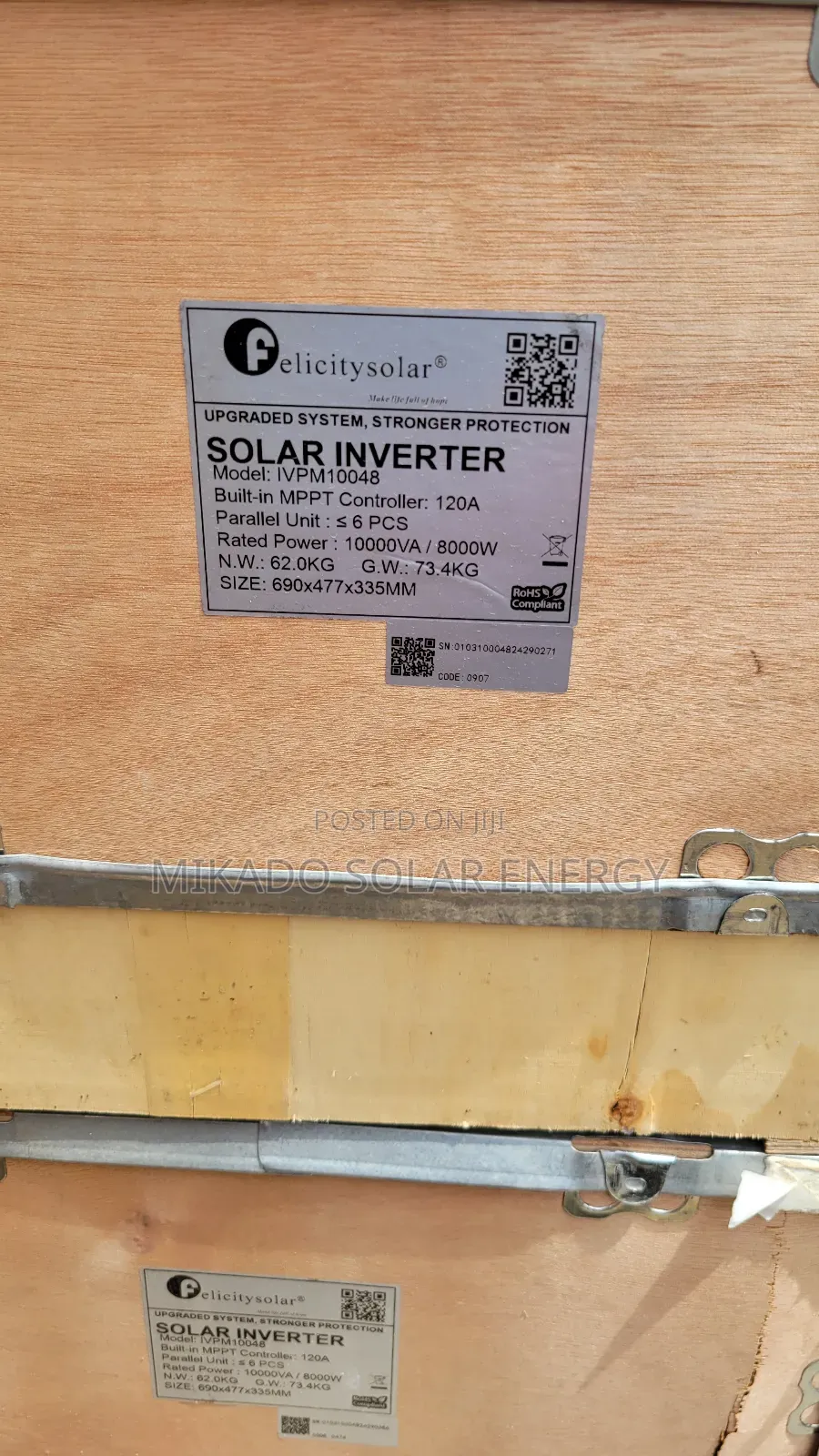 10kva 48v Felicity Hybrid Inverter With Inbuilt Controller