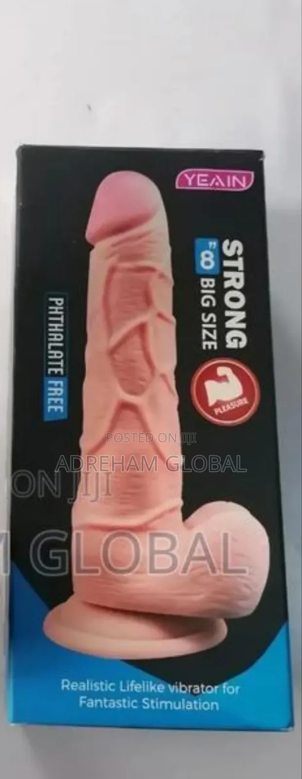 Yeain 8 Inches Full Silicone Non Vibrating Dildo -
