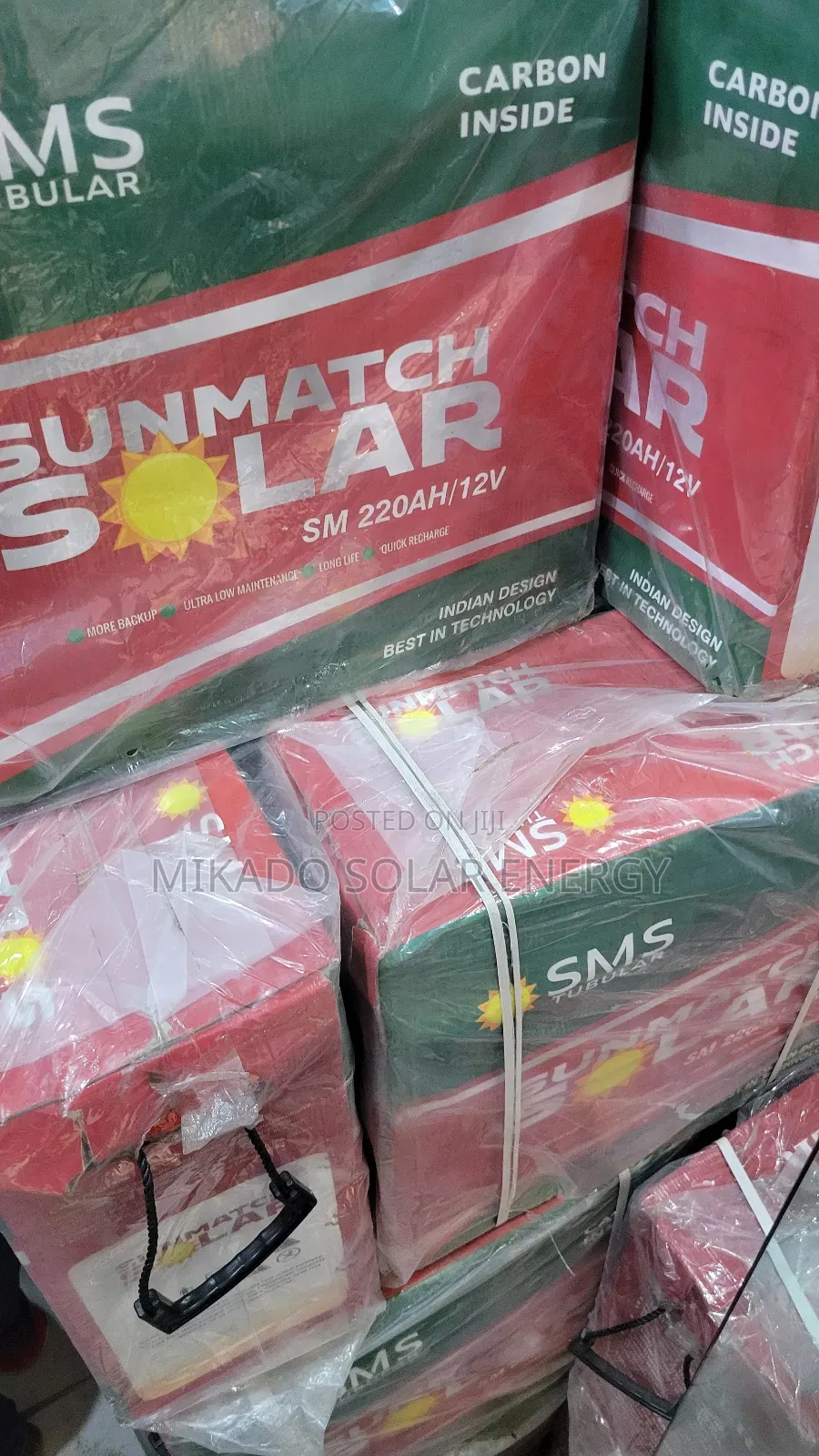 220ah 12v SMS Tall Tubular Battery
