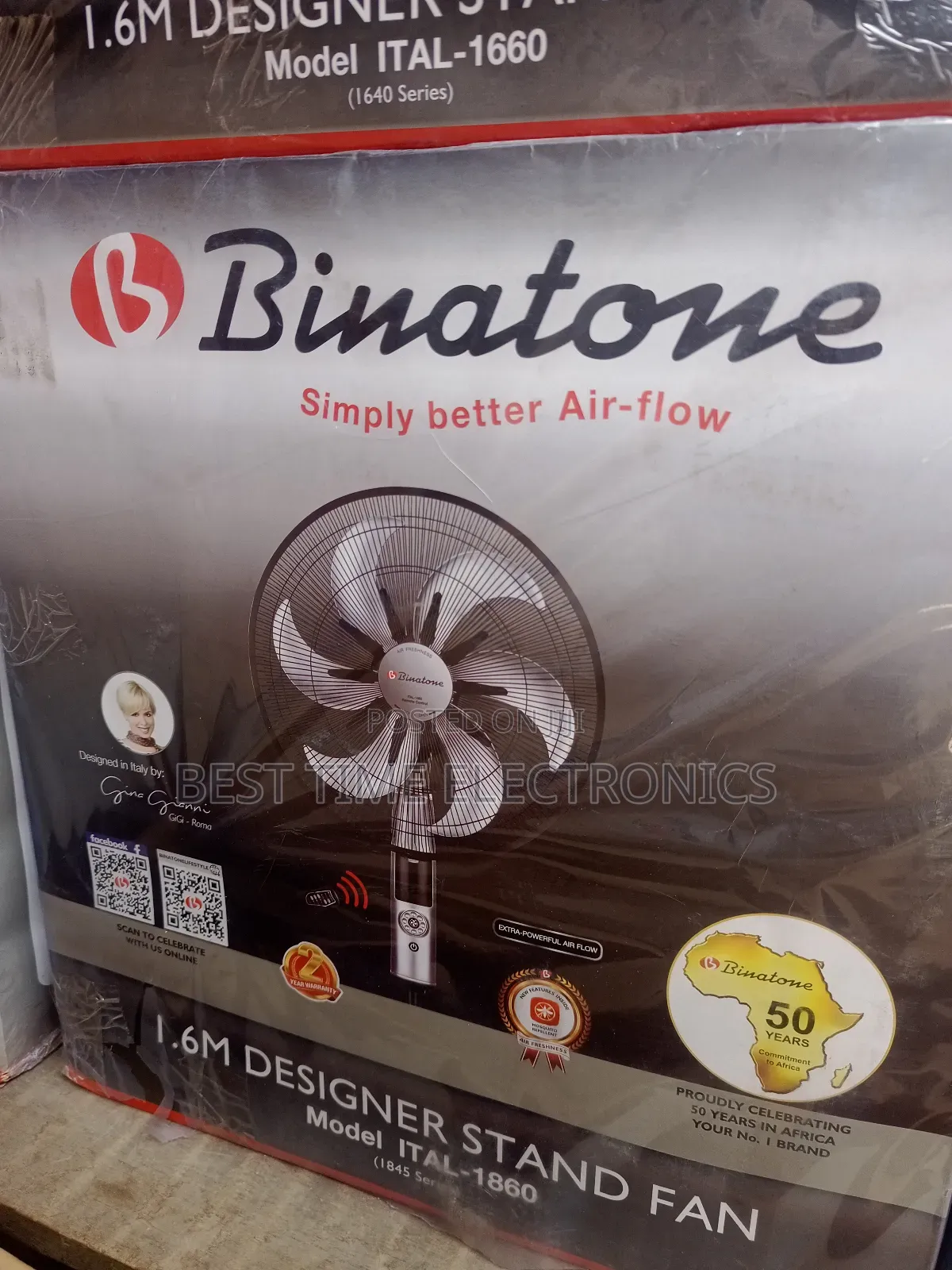 18" Binatone Remote Controlled Standing Fan
