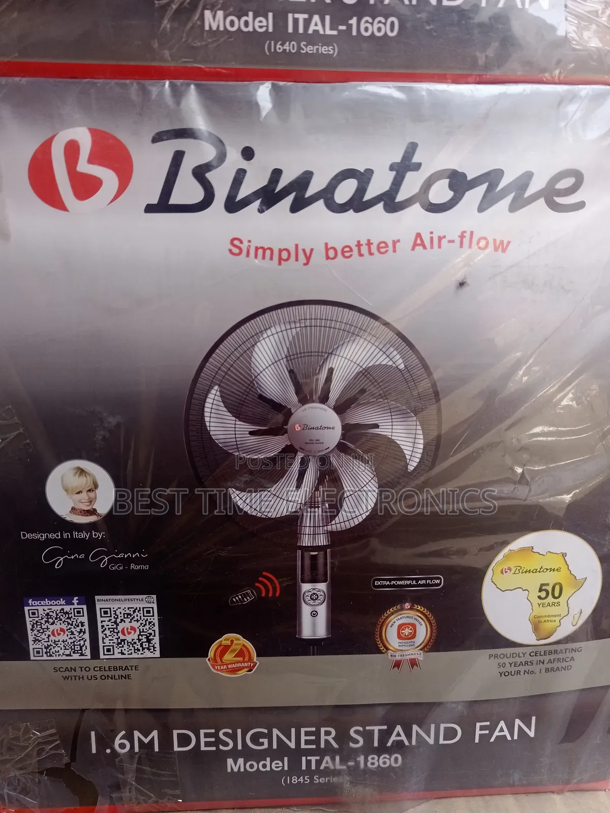 18" Binatone Remote Controlled Standing Fan