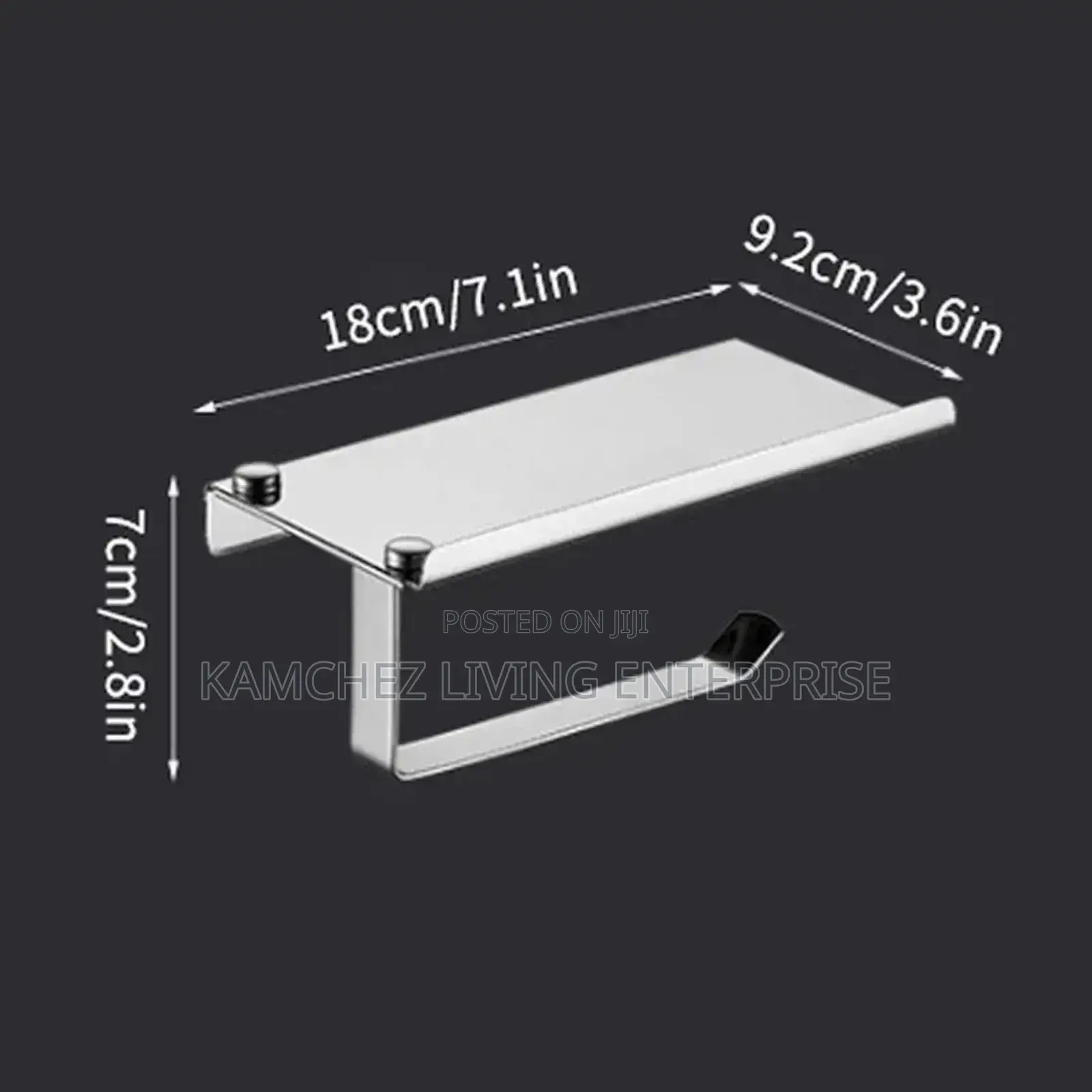 Stainless Steel Toilet Paper Holder - Wall Mount With Screws