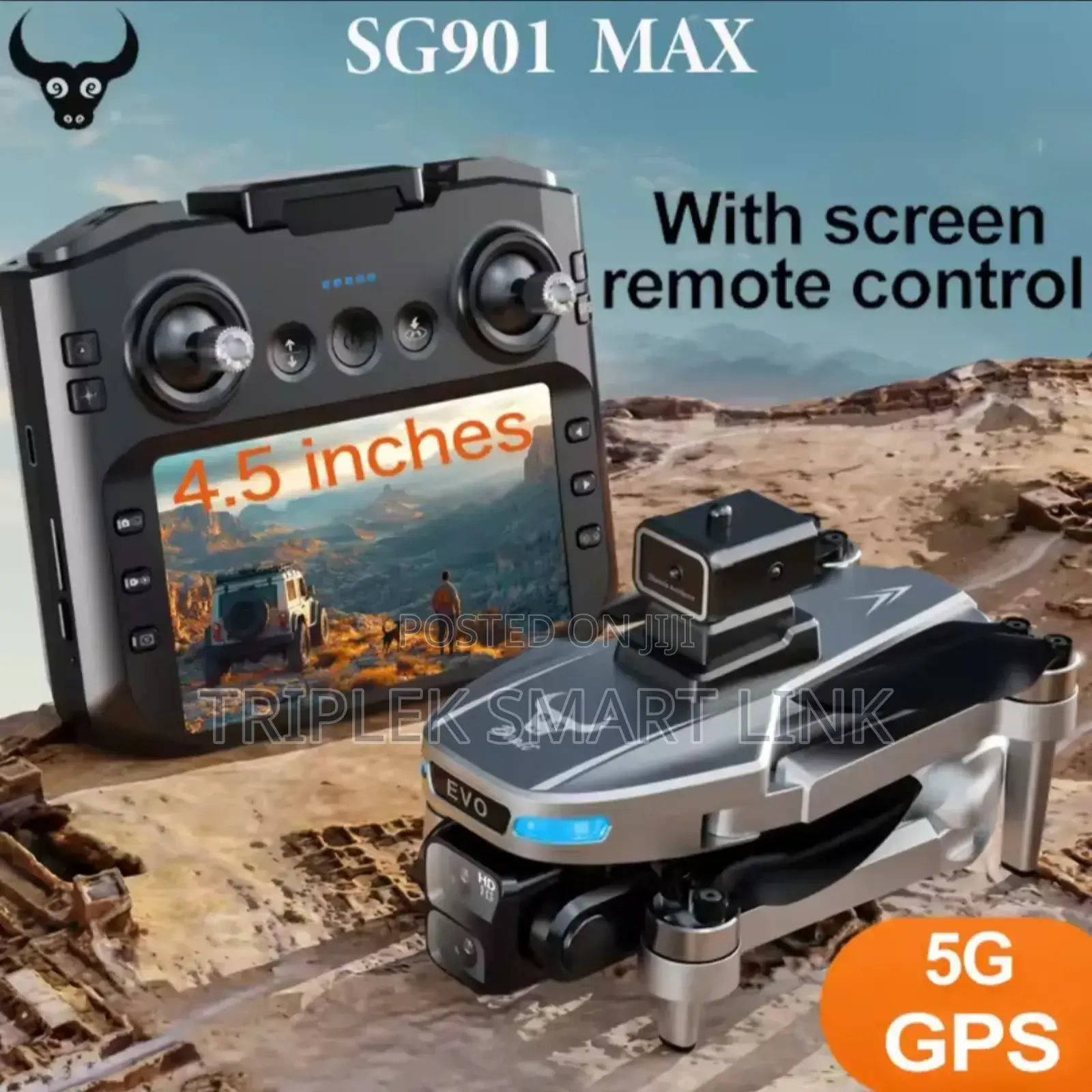 Obstacle Avoidance Screen Remote Control 5g GPS Drone + Extra Battery