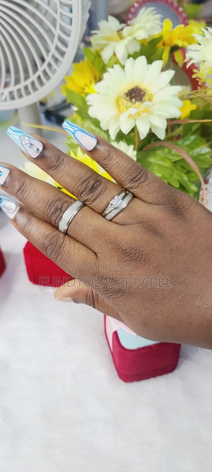 Trio Titanium Steel Wedding Set