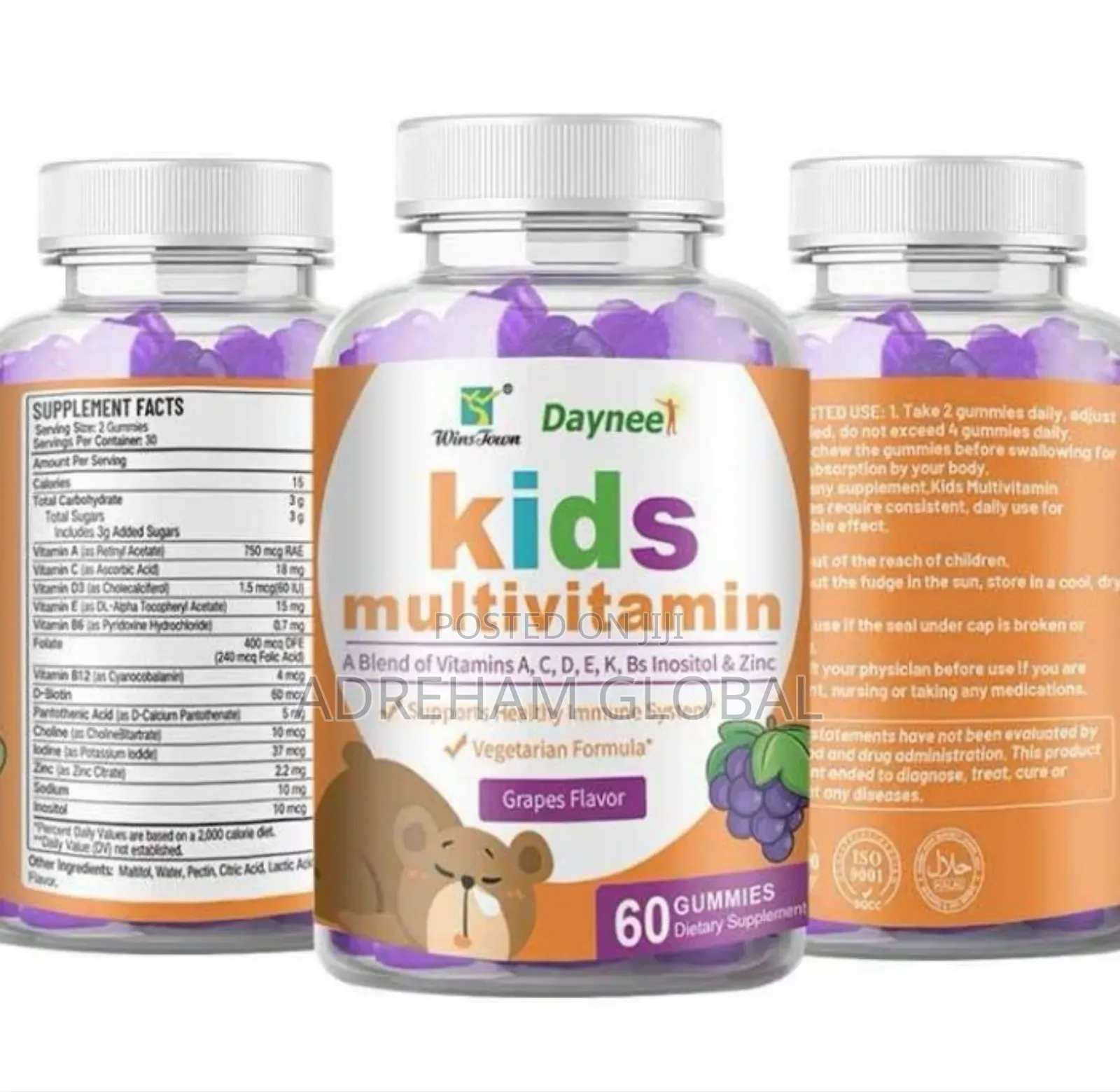 Daynee Organic Kids Multivitamins (A, C, D, E, K,Bs Inositol