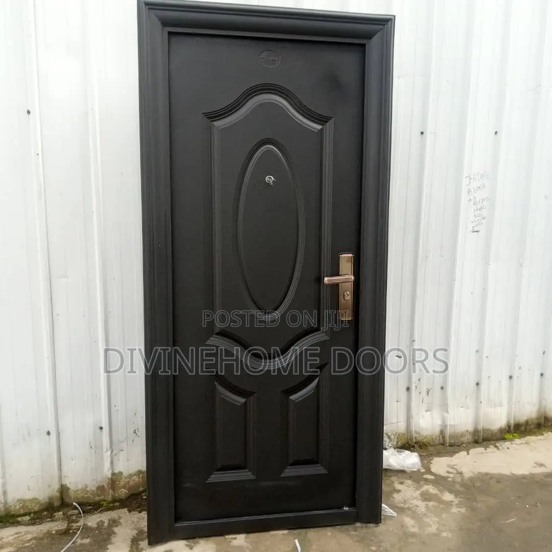 3ft Black Steel Door