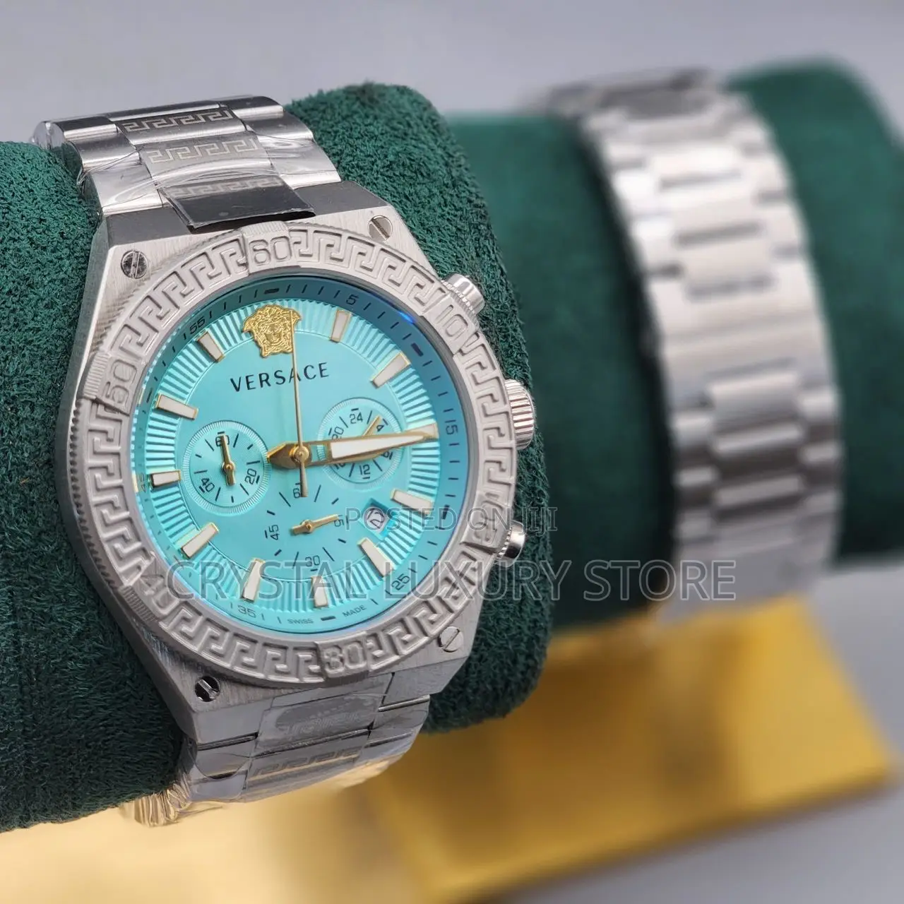 Versace Quality Luxury Men Chain Strap Wristwatch