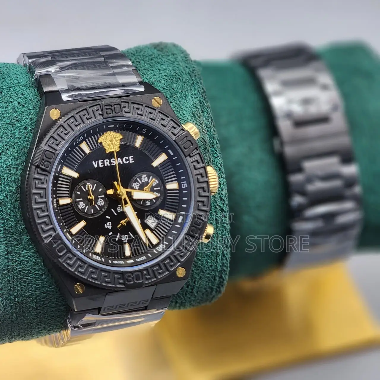 Versace Quality Luxury Men Chain Strap Wristwatch