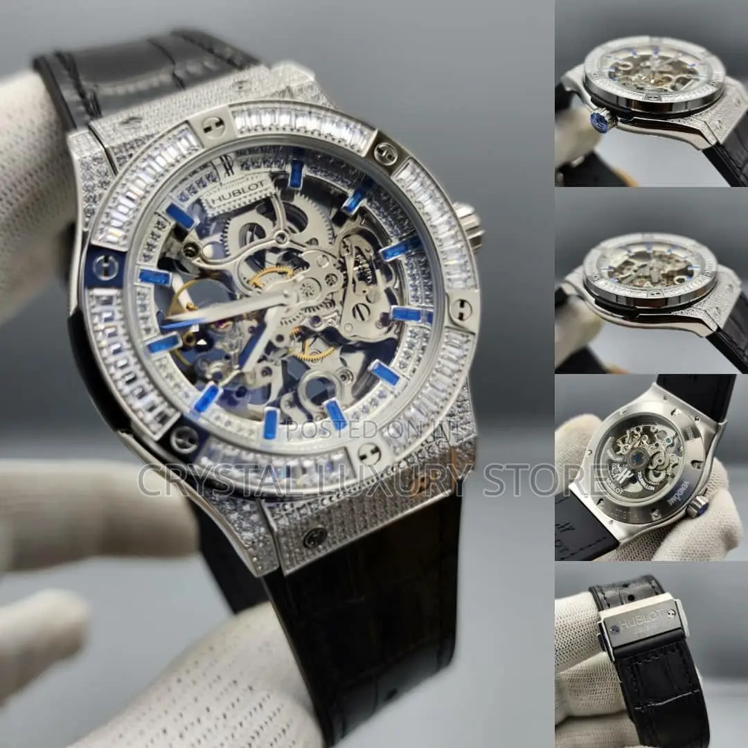 Hublot Quality Luxury Men Genuine Leather Wristwatch
