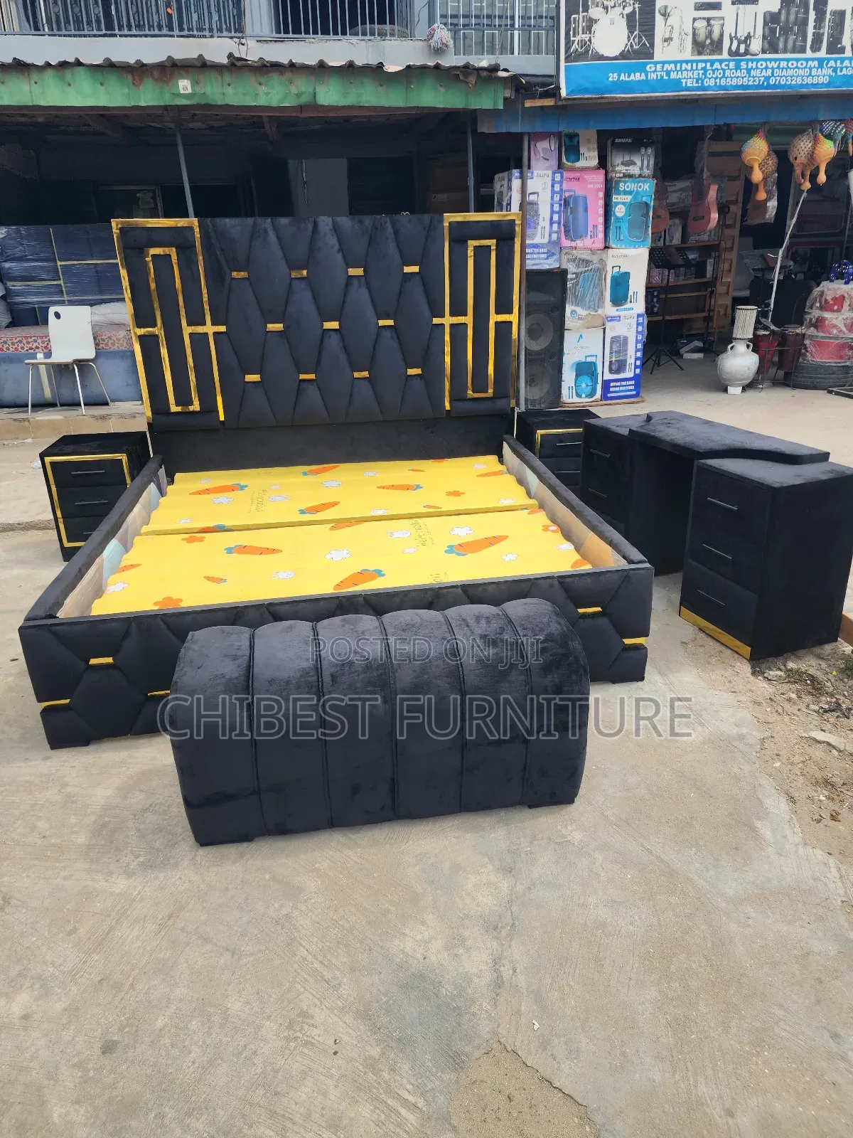 Executive Upholstery Padded Bed Stand.
