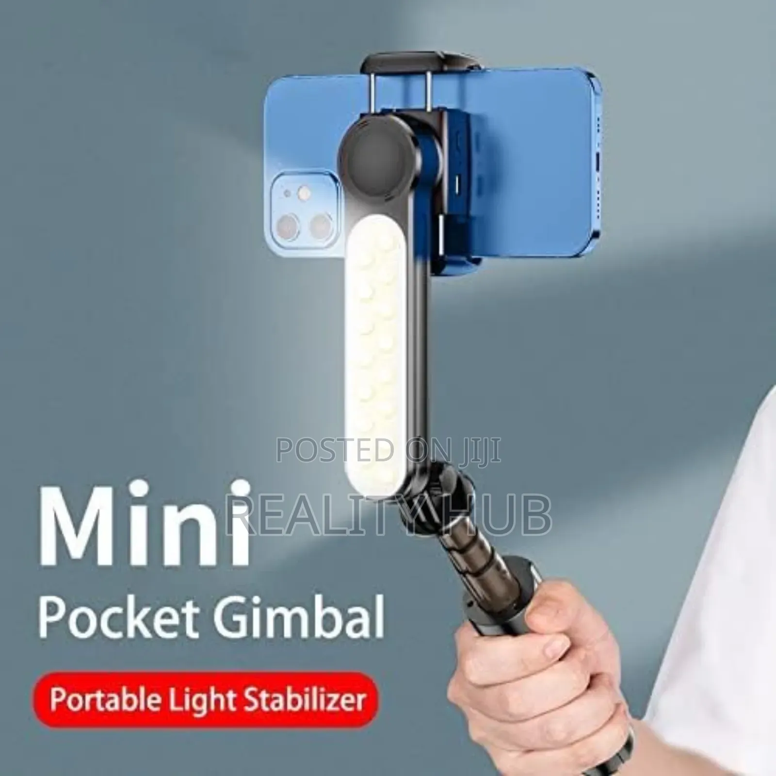 Gimbal Stabilizer With Led Light Selfie Stick 360 Rotation