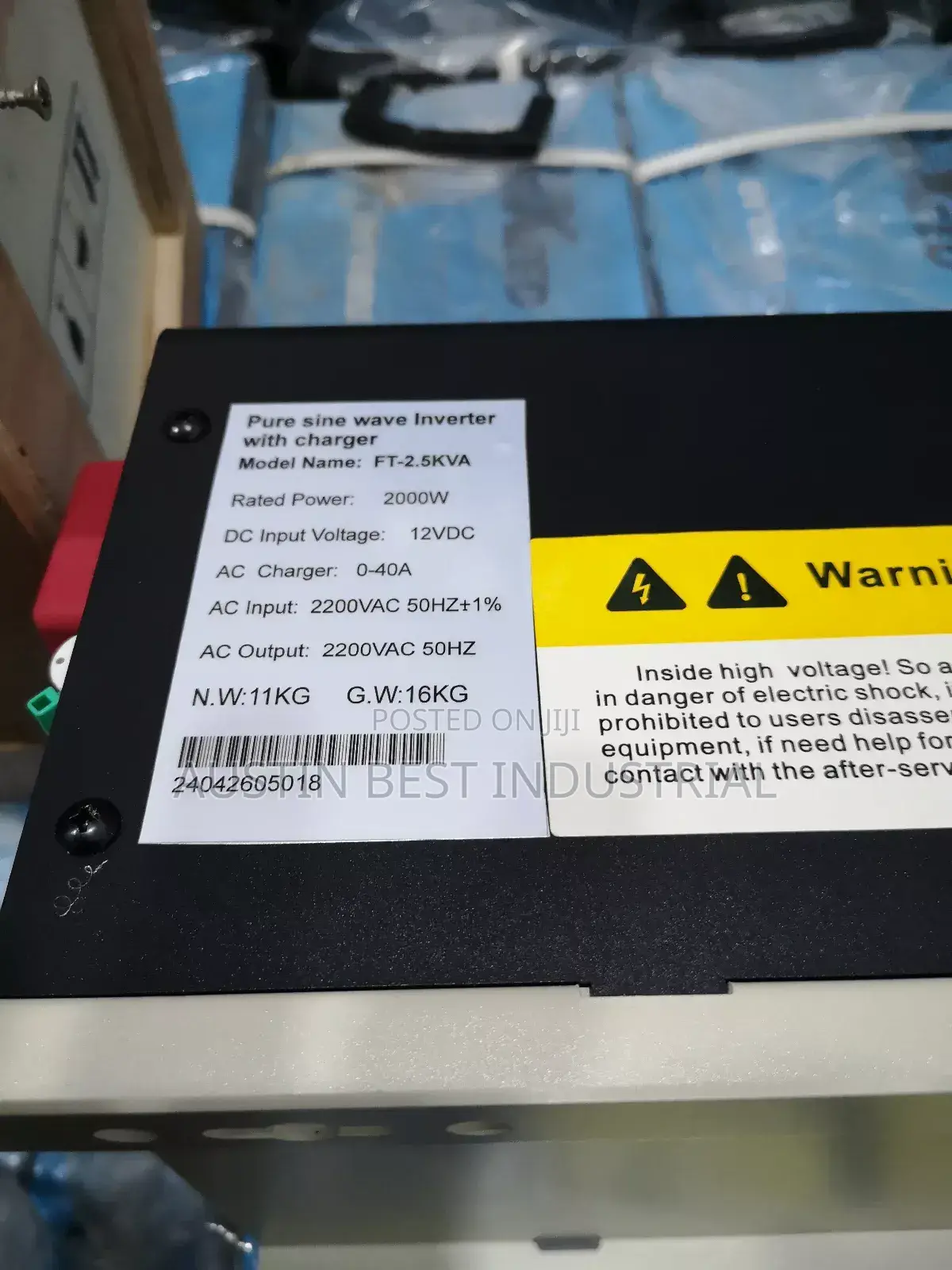 2.5kva 12v Diamond Pure Sine Wave Inverter With Charger.