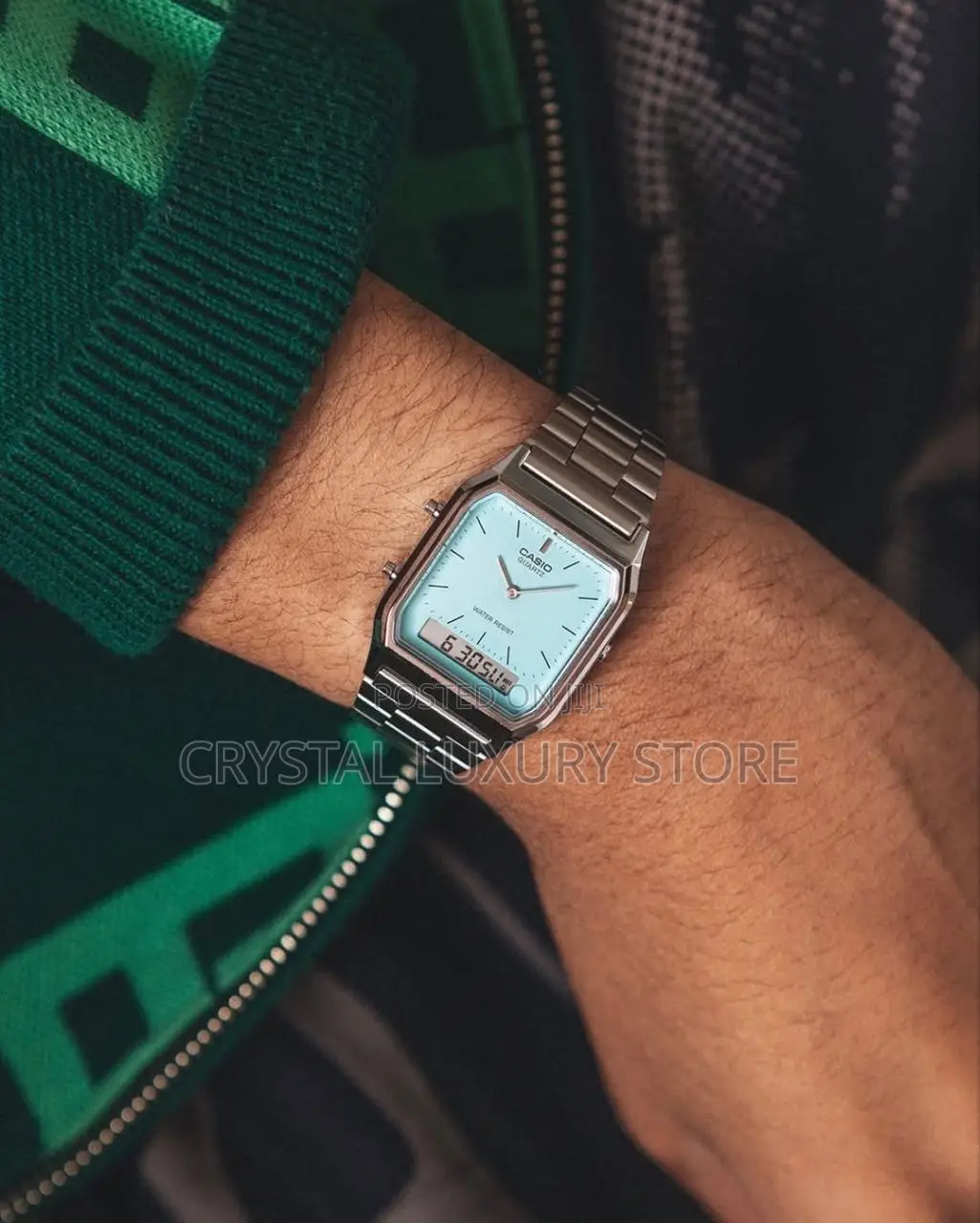 Casio Vintage Quality Luxury Men Chain Strap Wristwatch