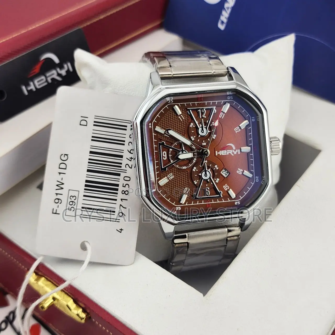 Heryi Quality Men Chain Strap Wristwatch