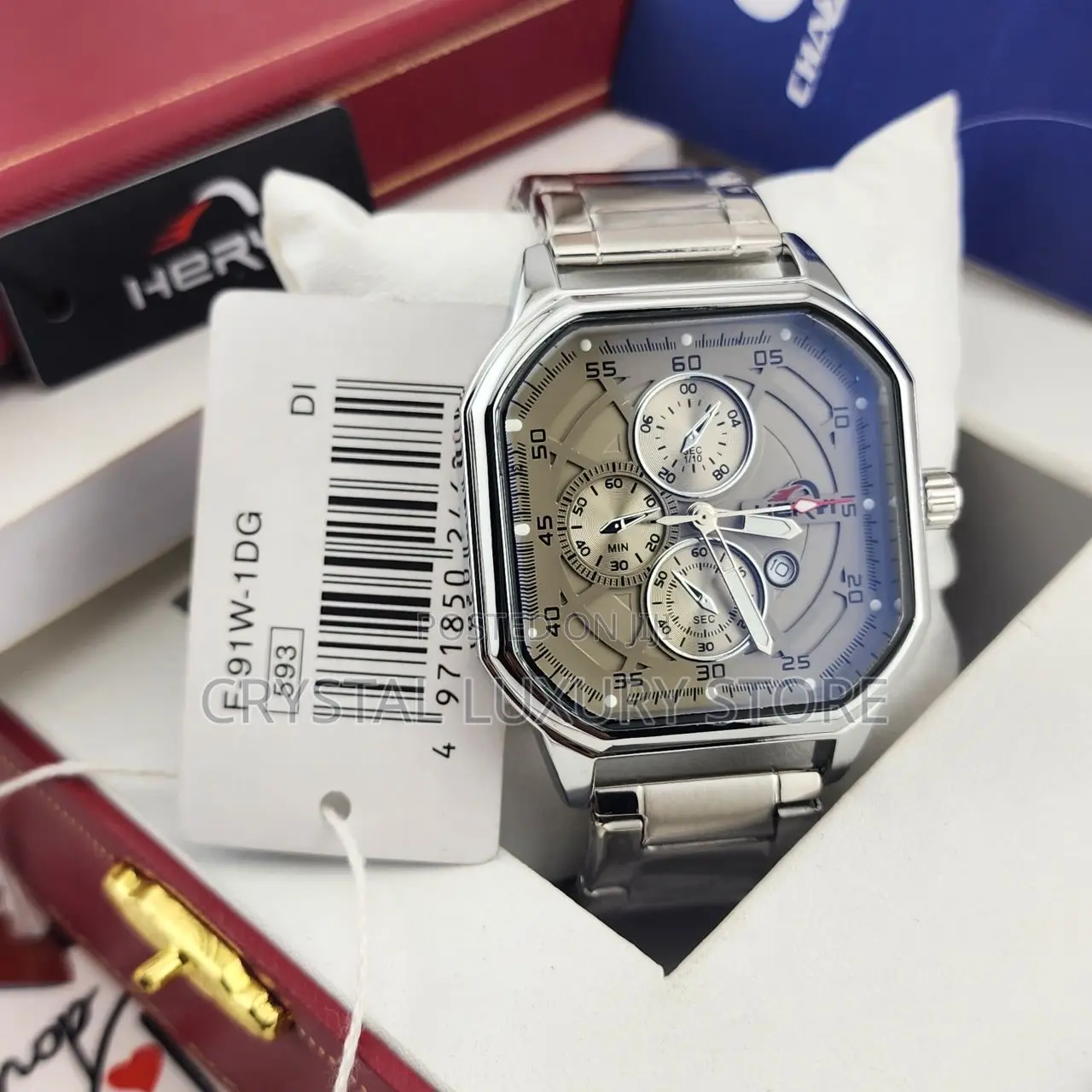 Heryi Quality Men Chain Strap Wristwatch