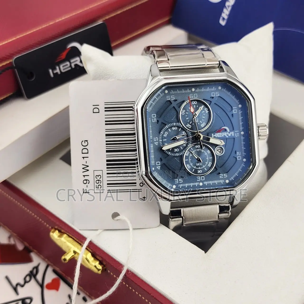 Heryi Quality Men Chain Strap Wristwatch