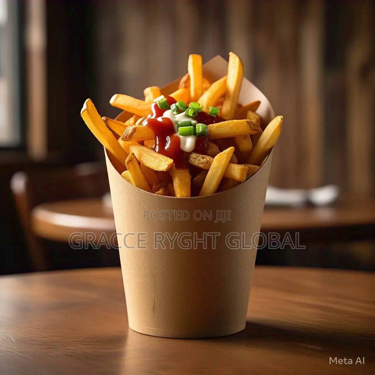 50 PCS Disposable French Fries Paper Cup