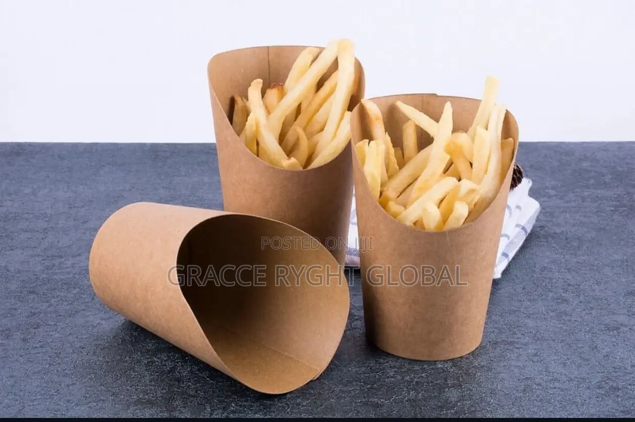 50 PCS Disposable French Fries Paper Cup