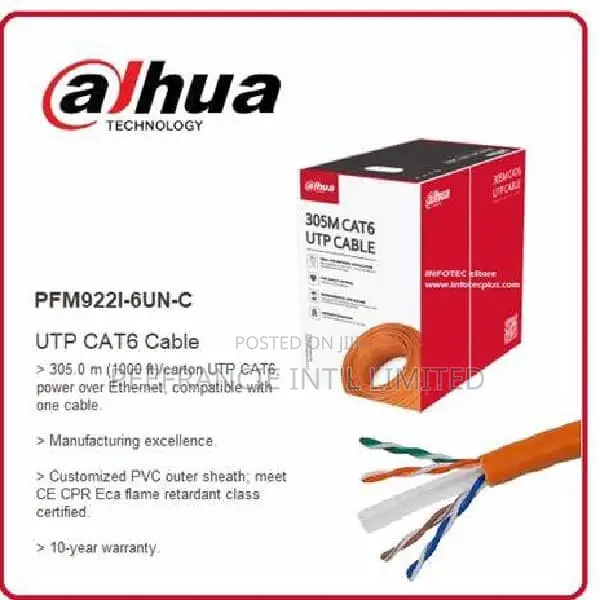 Dahua Cat 6 Utp Cable
