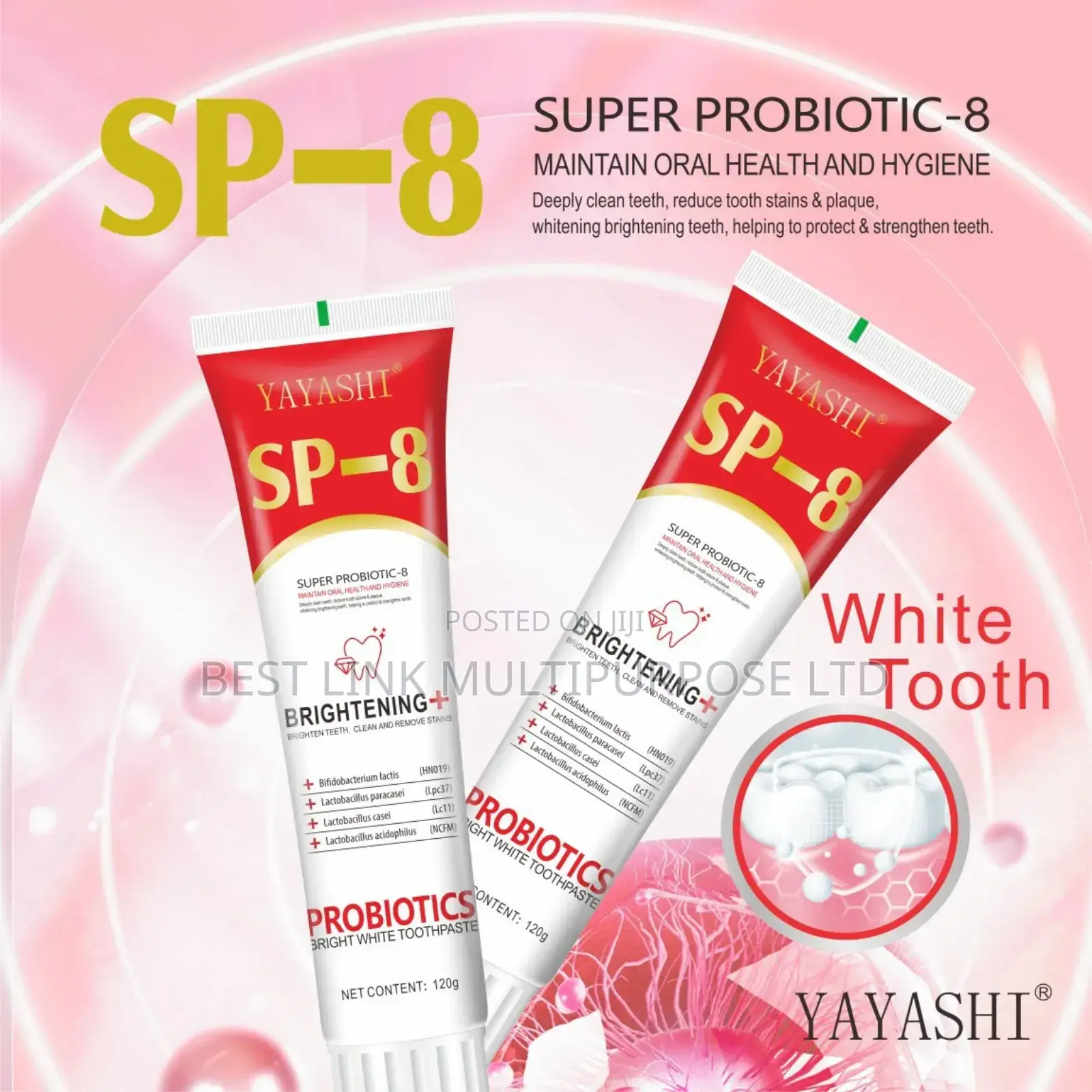 Sp-8 Teeth Whitening Toothpaste Probiotics