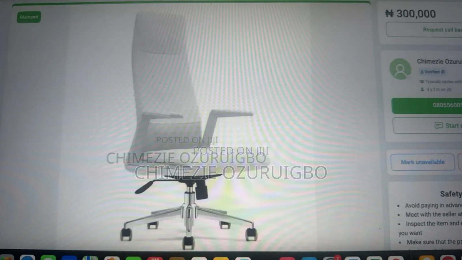 Executive Grey Swivel Chair
