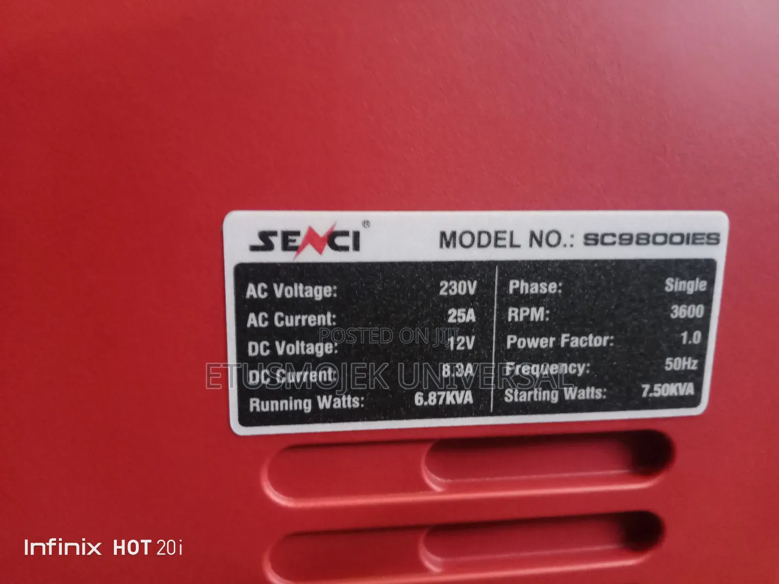7.5kva Silent Inverter Senci Generator