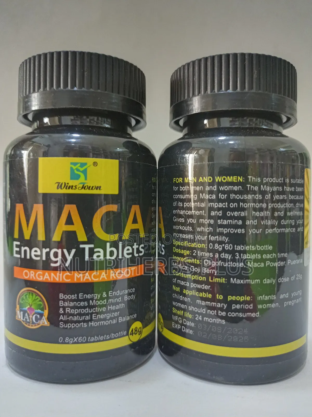 Winston Maca Energy Tablets for Reproductive Health (2 Pcs)